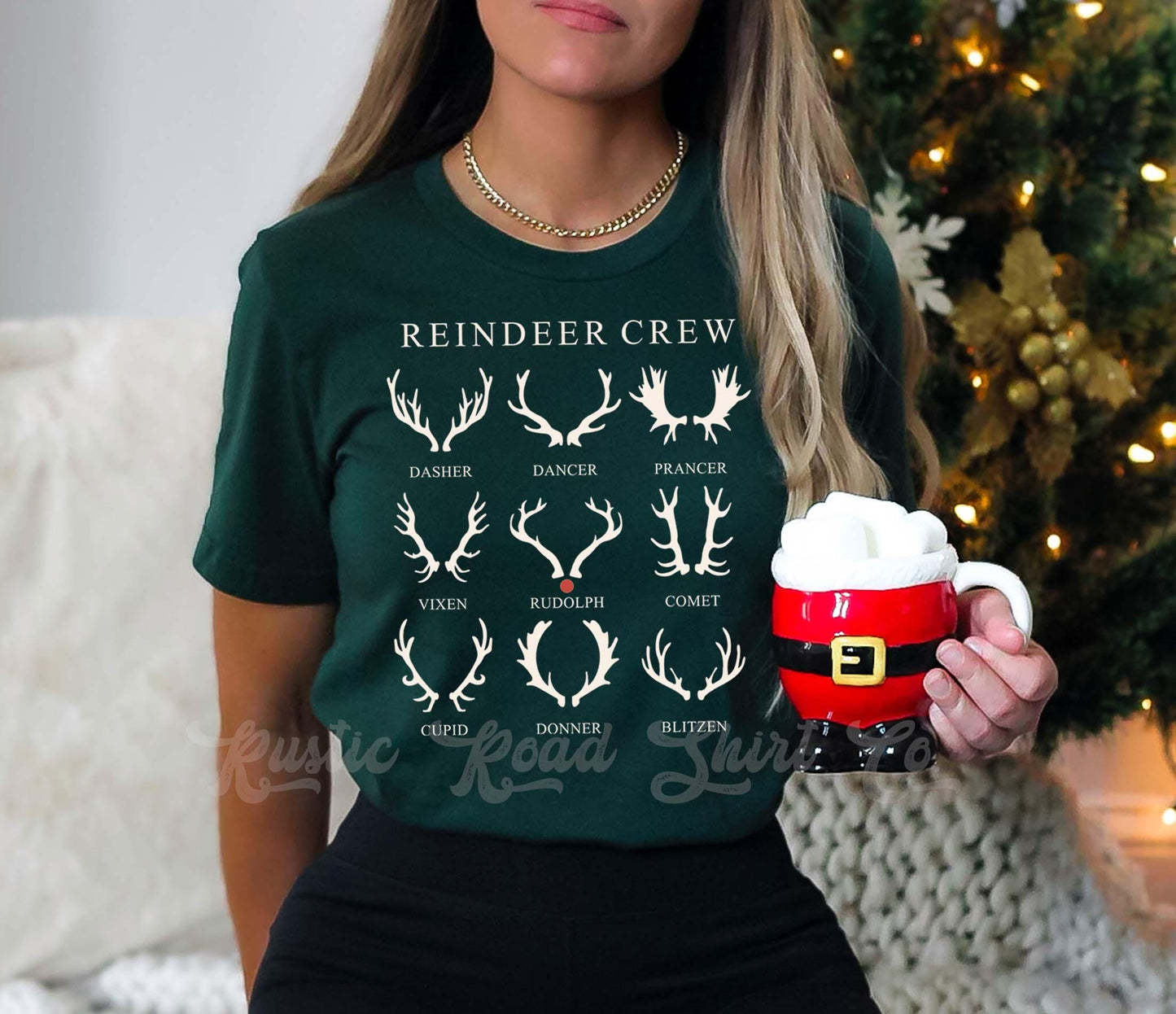 Reindeer Crew Shirt, Vintage Christmas Shirt, Christmas Tee, Holiday Shirt, Women's Christmas,