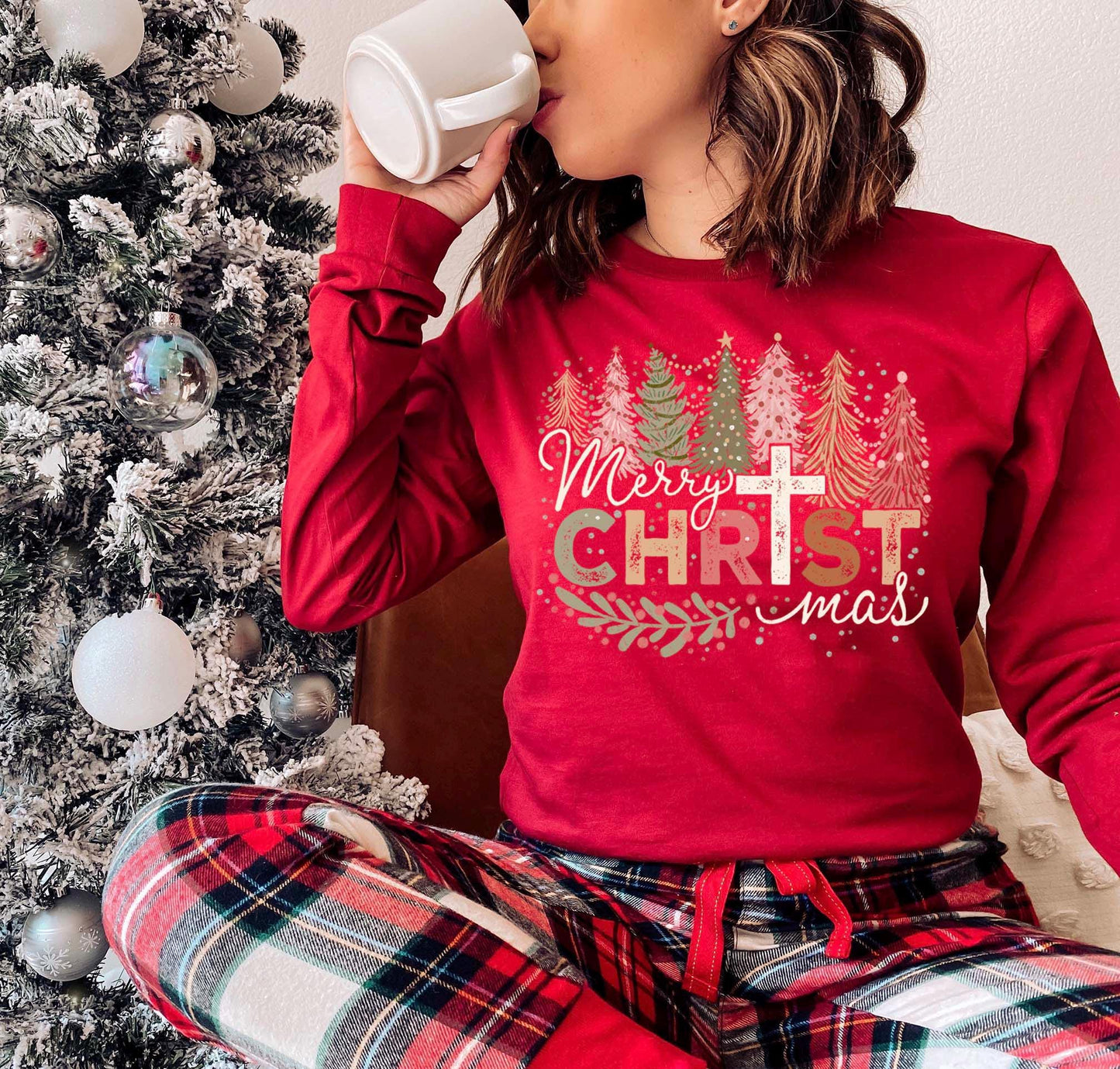 Christmas Long Sleeve Shirt, Jesus Christmas T-shirt, Matching Christmas Shirts, Family Christmas Shirts,