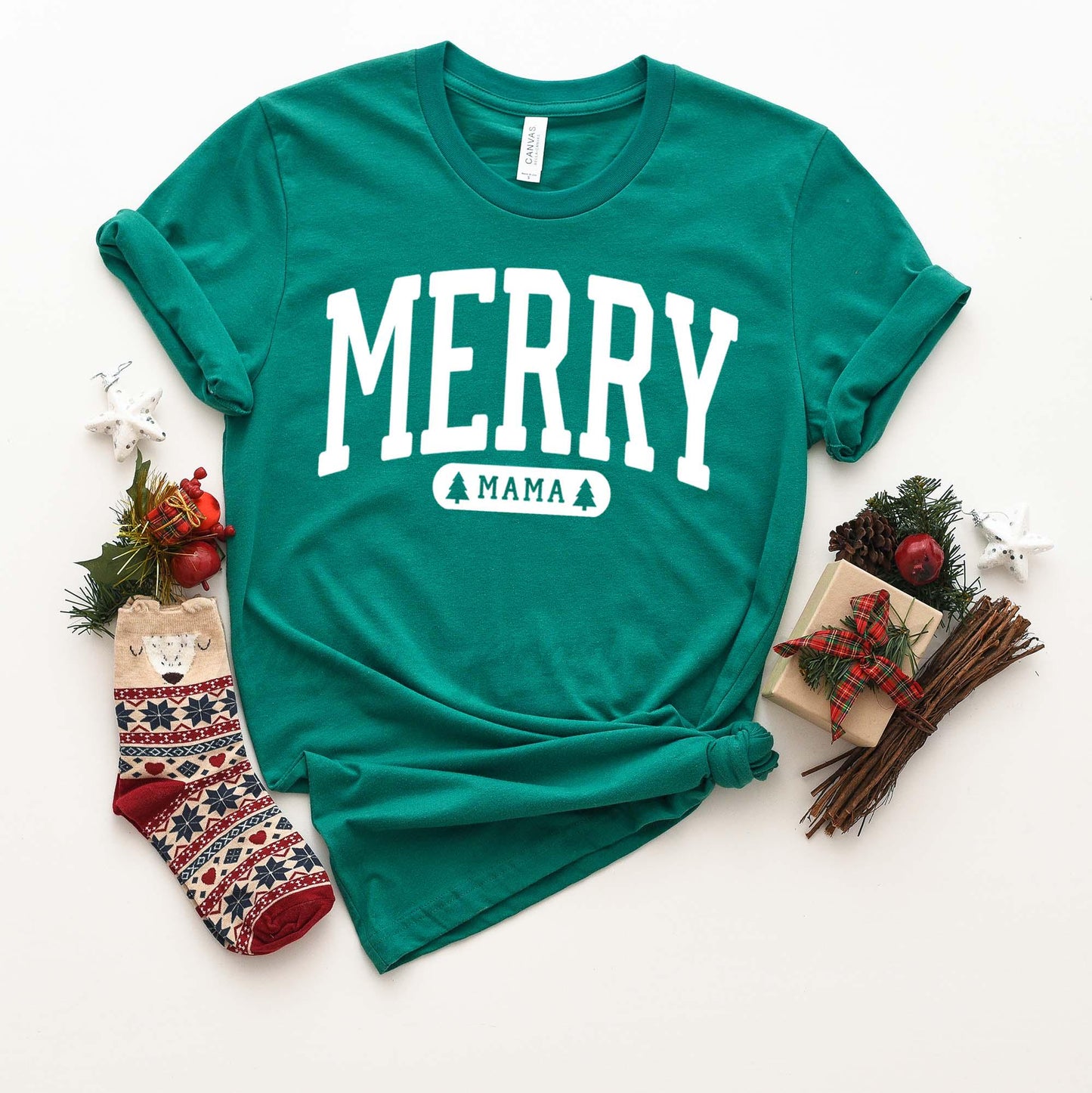 Merry Mama Shirt, Girls Christmas Shirt, Christmas Tee, Holiday Shirt, Women's Christmas,