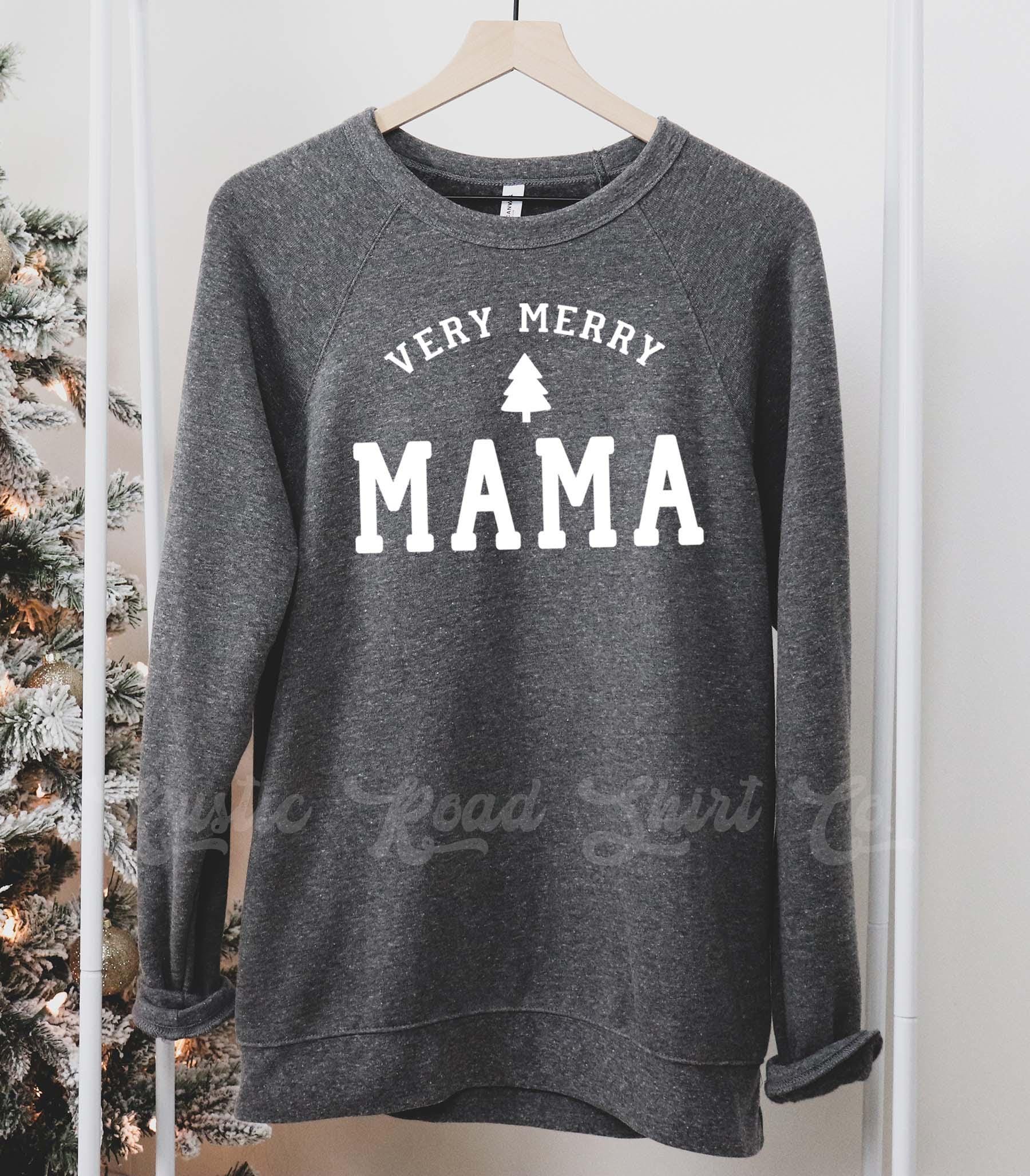 Merry Mama Sweatshirt, Girls Christmas Sweatshirt, Toddler Christmas Shirt, Matching Family Christmas Shirts