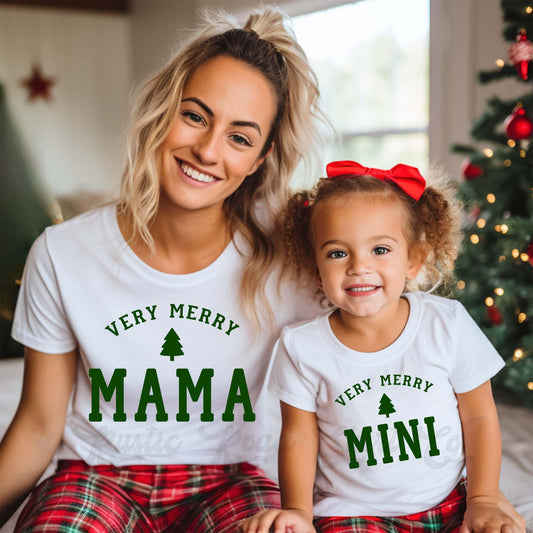 Merry Mama Shirt, Girls Christmas Shirt, Christmas Tee, Holiday Shirt, Women's Christmas,
