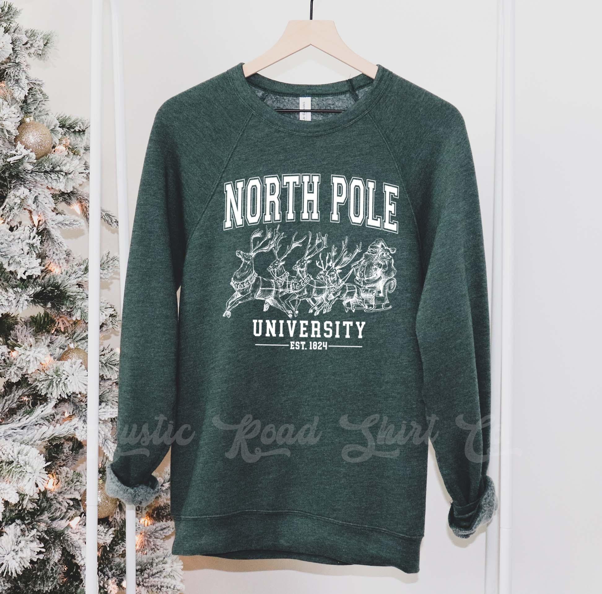 North Pole Sweatshirt, Women's Christmas Sweatshirt, Toddler Christmas Shirt, Matching Family Christmas Shirts