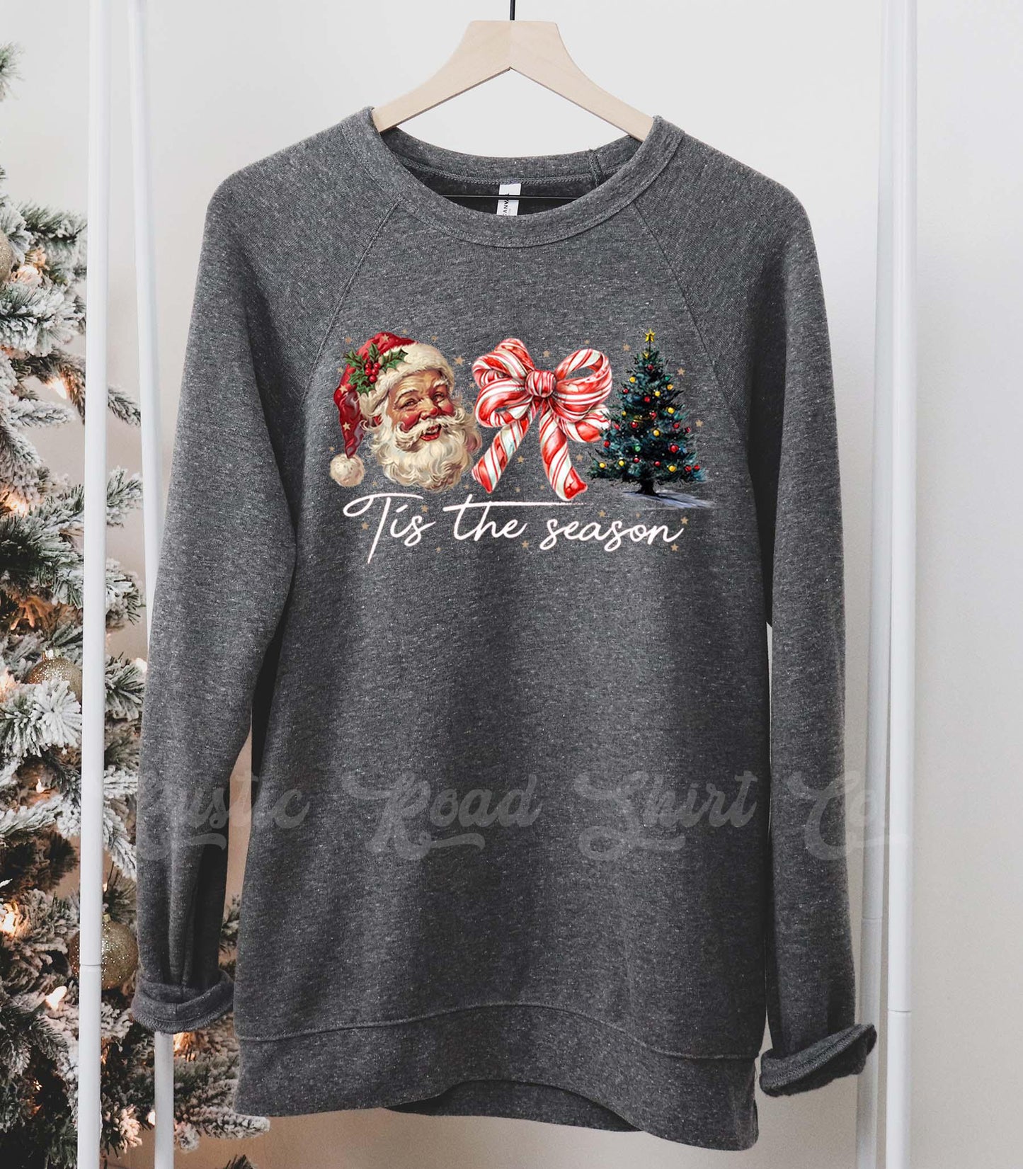 Retro Santa Sweatshirt, Women's Christmas Sweatshirt, Toddler Christmas Shirt, Matching Family Christmas Shirts