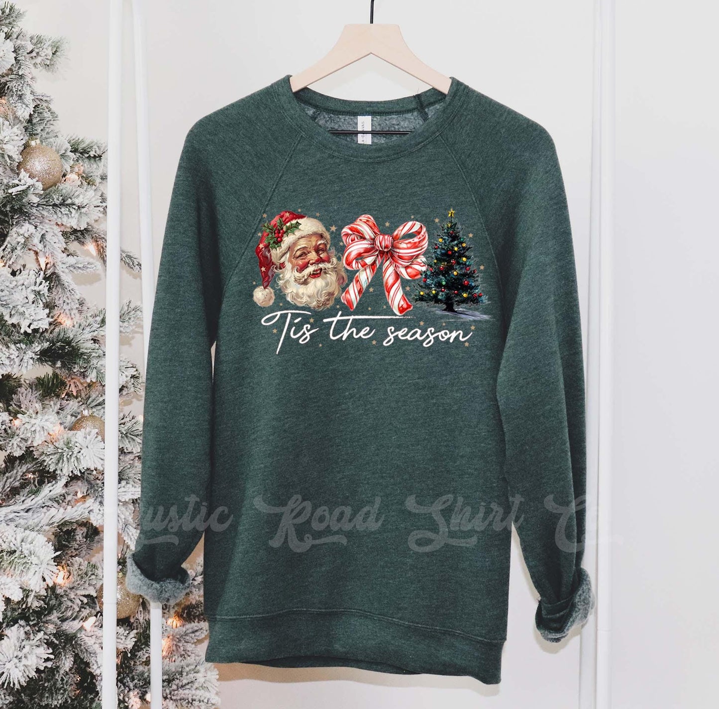 Retro Santa Sweatshirt, Women's Christmas Sweatshirt, Toddler Christmas Shirt, Matching Family Christmas Shirts