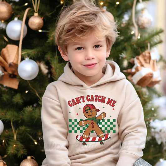 Boys Christmas Sweatshirt, Can't Catch Me Gingerbread, Toddler Boy Christmas Shirt, Kids Matching Sweatshirt, Family Christmas Sweatshirt