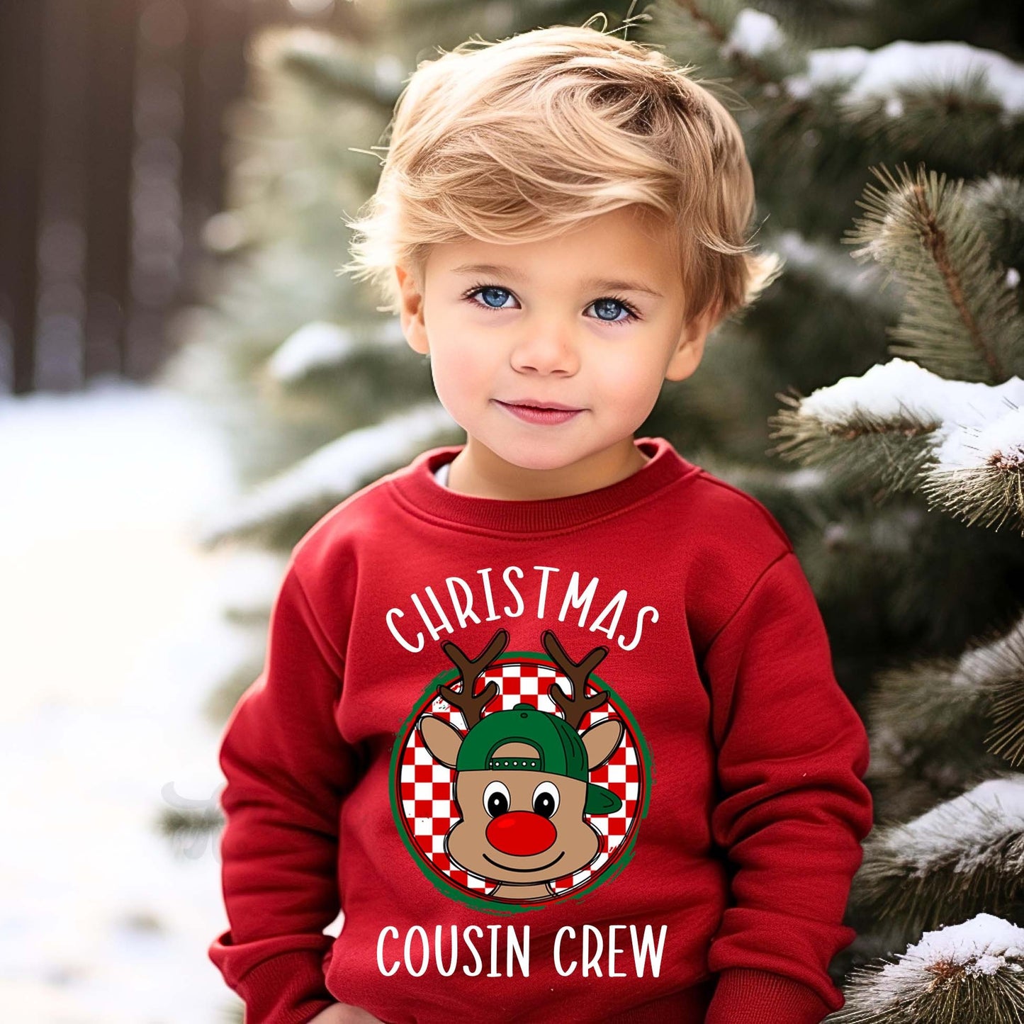 Cousin Crew Christmas Shirt, Reindeer Christmas Shirt, Toddler Boy Christmas Shirt, Kids Matching Sweatshirt, Family Christmas Sweatshirt