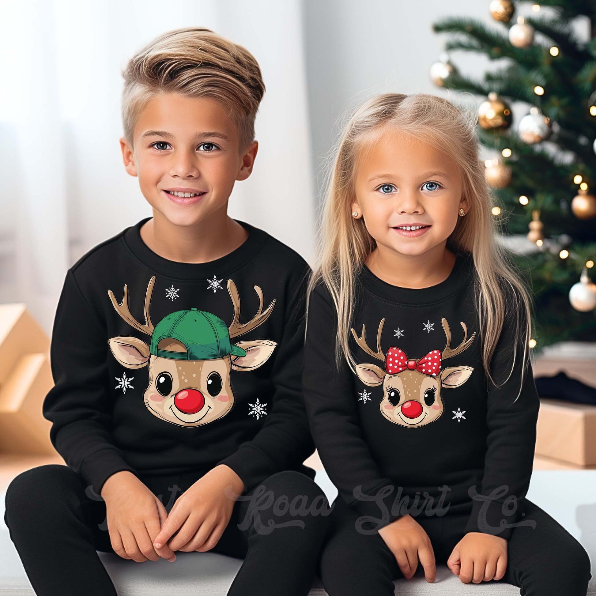 Boys Christmas Sweatshirt, Reindeer Christmas Shirt, Toddler Boy Christmas Shirt, Kids Matching Sweatshirt, Family Christmas Sweatshirt
