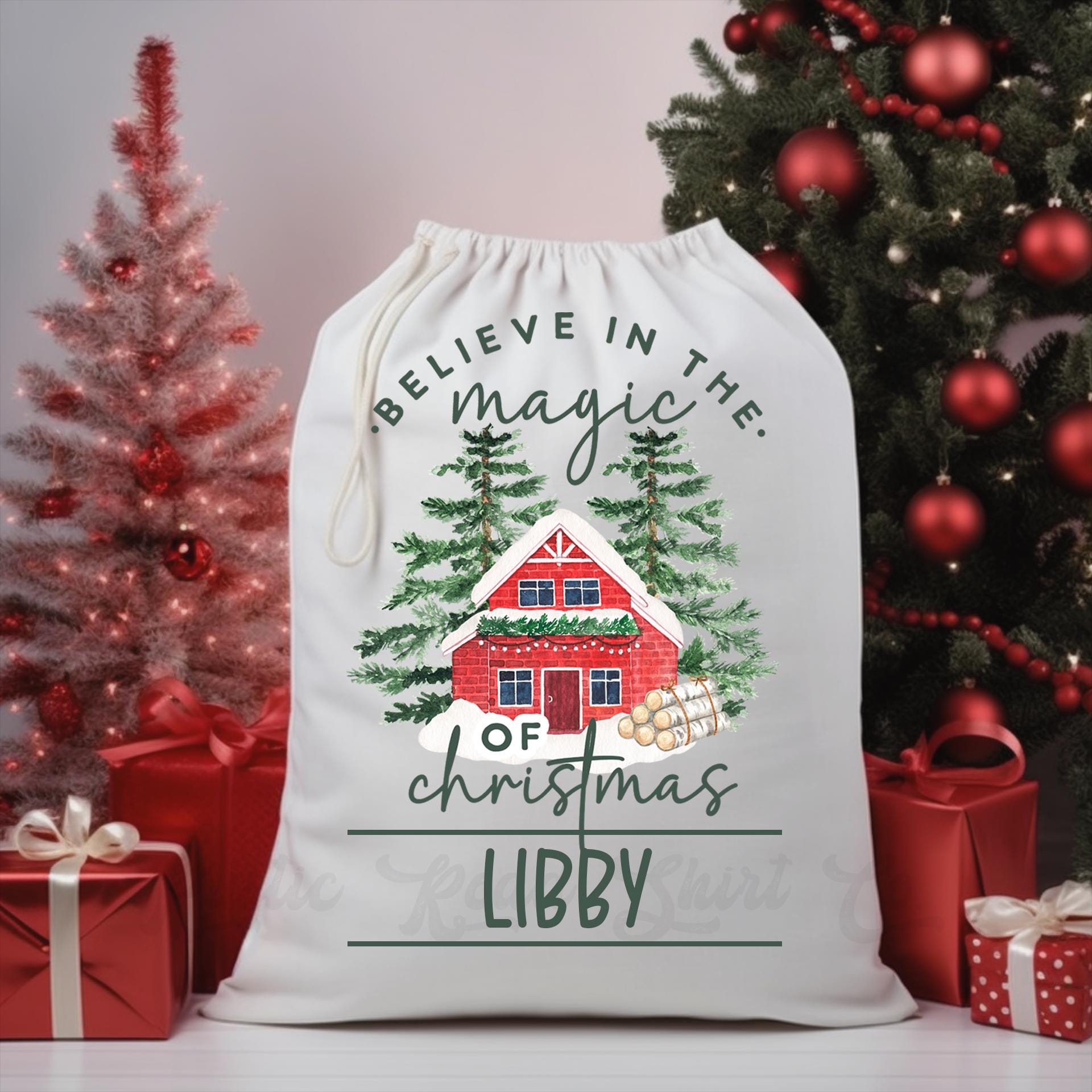 Santa Sack, Christmas Gift Bag, Custom Kids