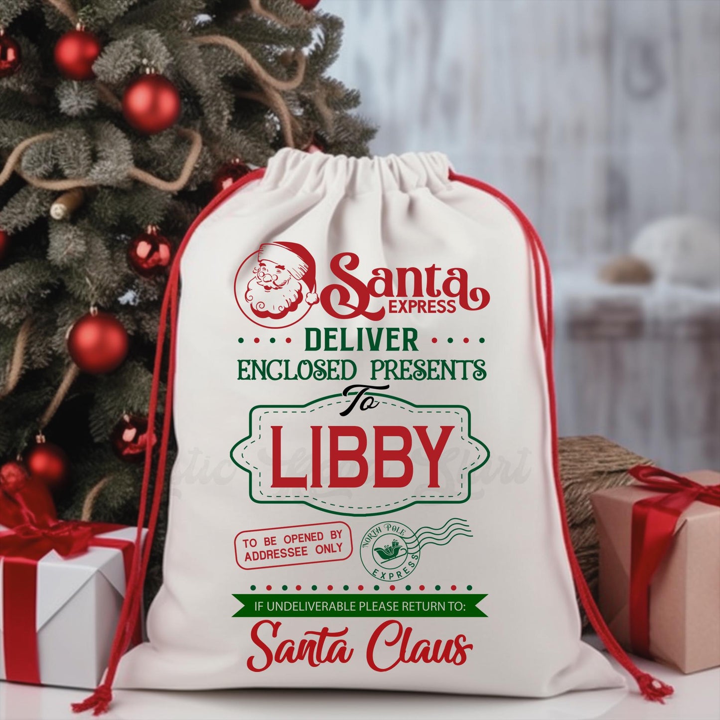 Santa Sack, Christmas Gift Bag