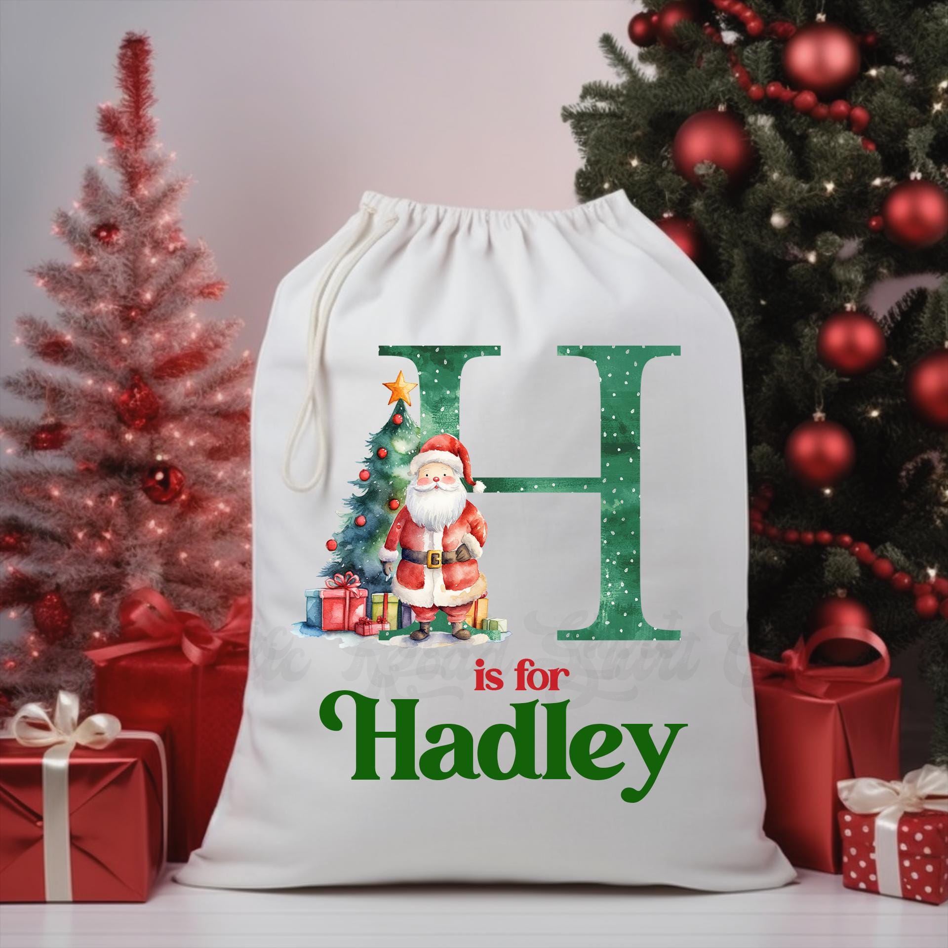 Custom Santa Sack, Christmas Sack, Personalized Christmas Gift Bag, Christmas Tote Bag, Christmas Treat Bag