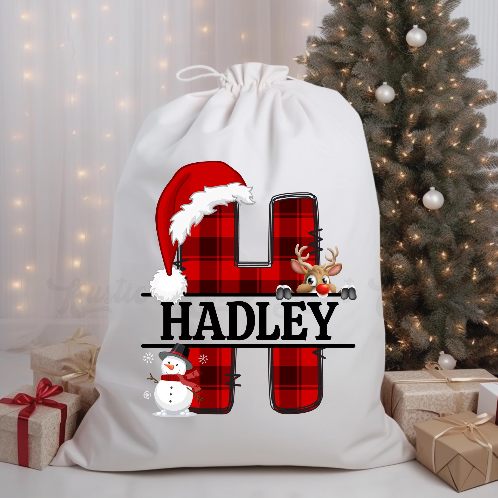 Santa Sack, Christmas Sack, Personalized Christmas Gift Bag, Christmas Tote Bag, Christmas Treat Bag