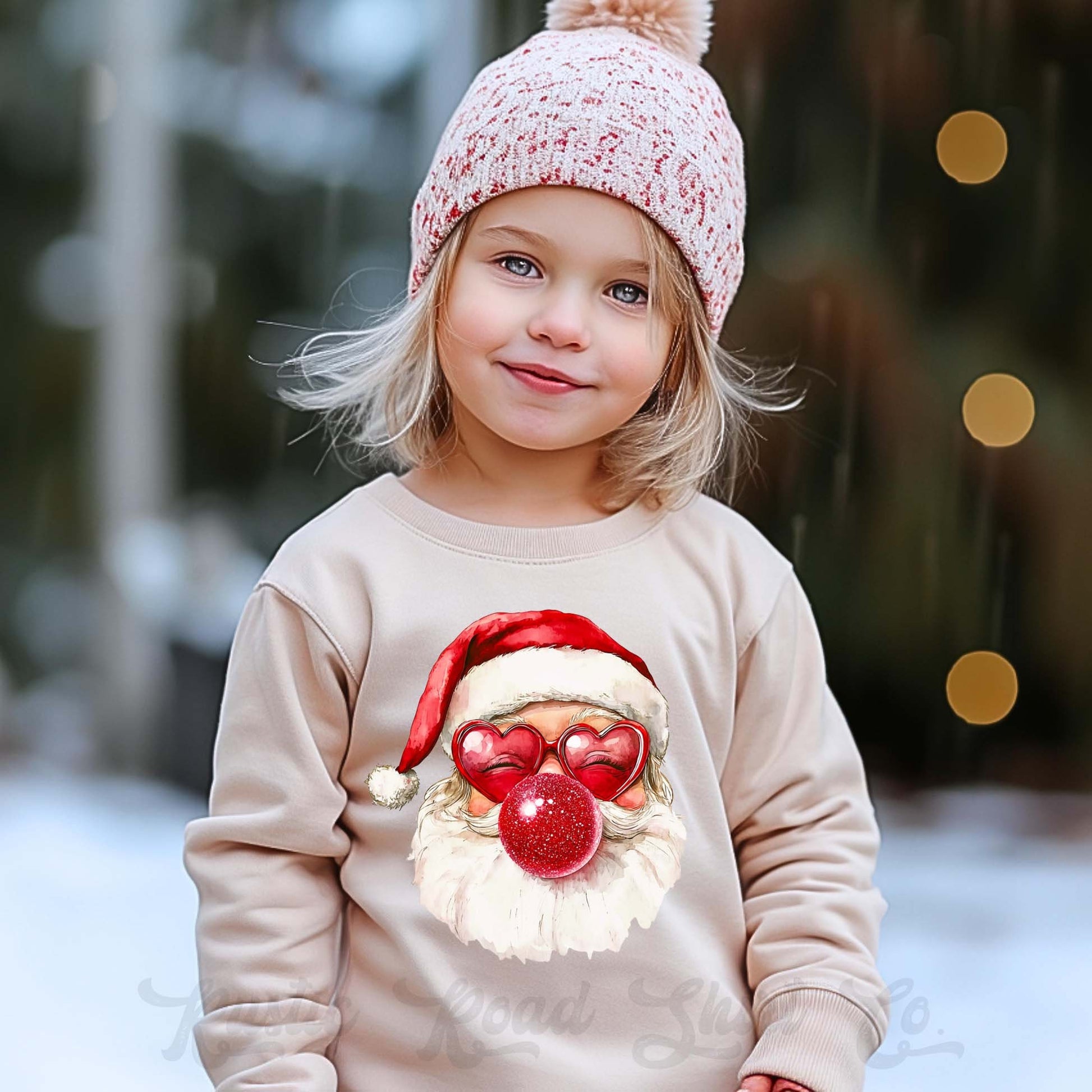Girls Christmas Sweatshirt, Retro Santa Sweatshirt, Kids Matching Sweatshirt, Family Christmas Sweatshirt