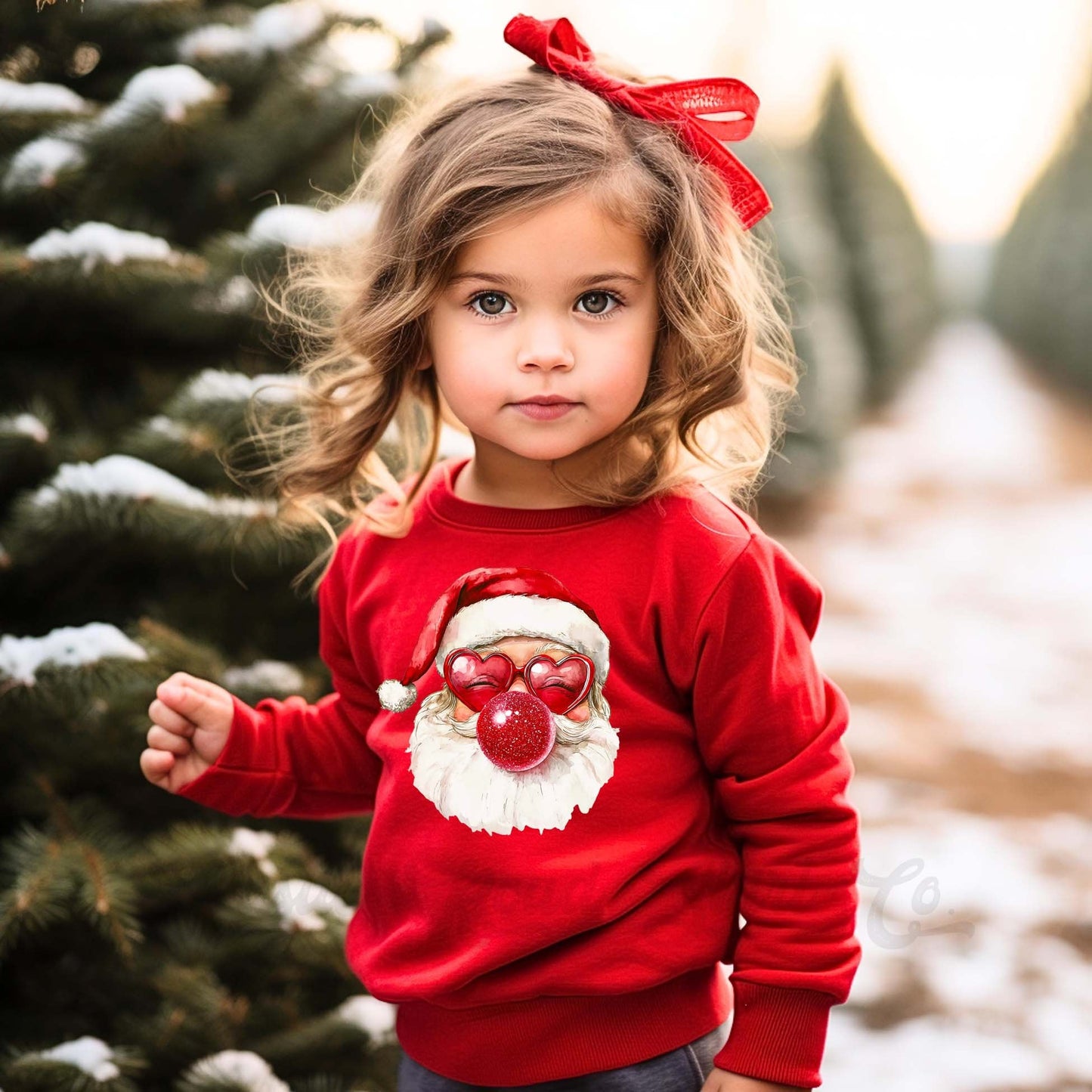 Girls Christmas Sweatshirt, Retro Santa Sweatshirt, Kids Matching Sweatshirt, Family Christmas Sweatshirt
