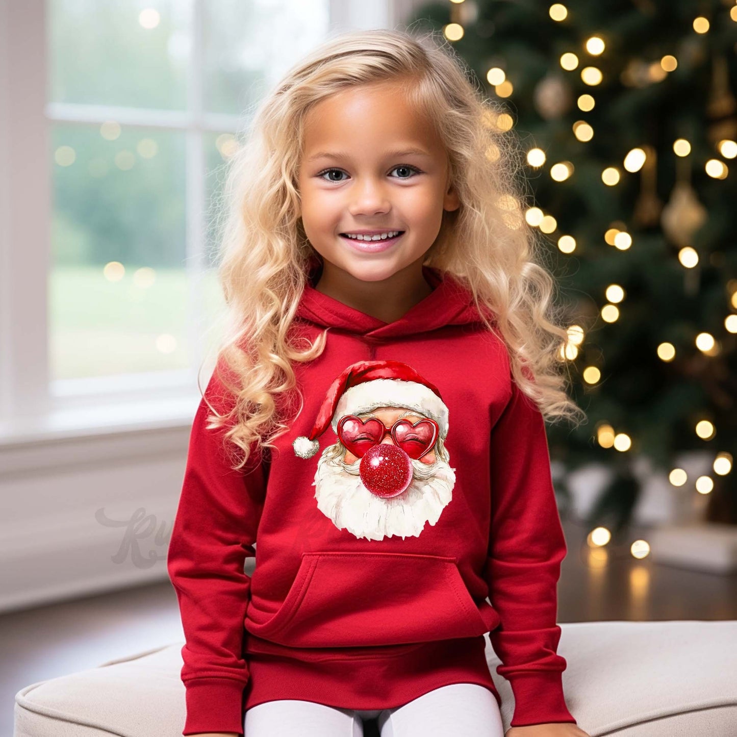 Girls Christmas Sweatshirt, Retro Santa Sweatshirt, Kids Matching Sweatshirt, Family Christmas Sweatshirt