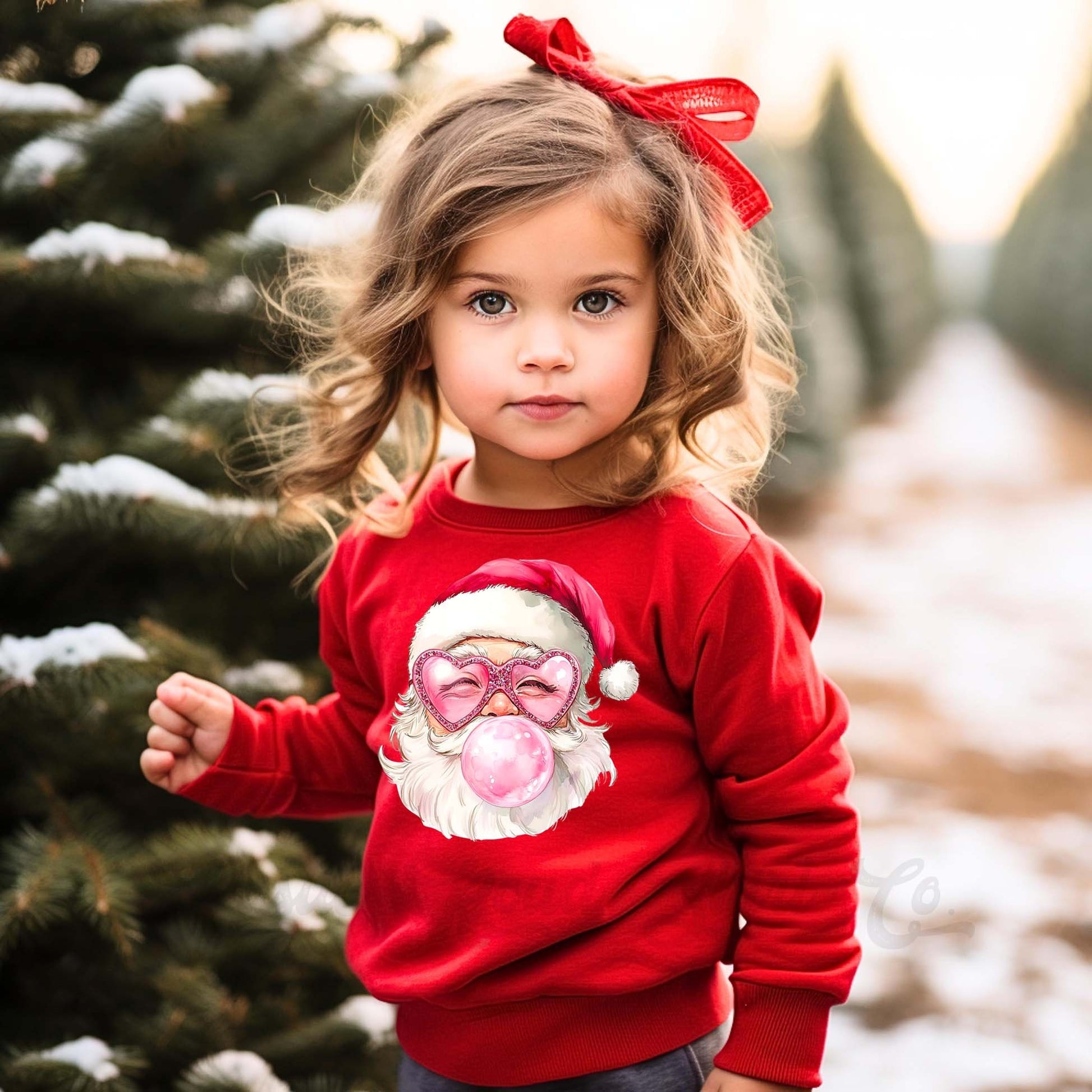 Girls Christmas Sweatshirt, Retro Santa Sweatshirt, Kids Matching Sweatshirt, Family Christmas Sweatshirt