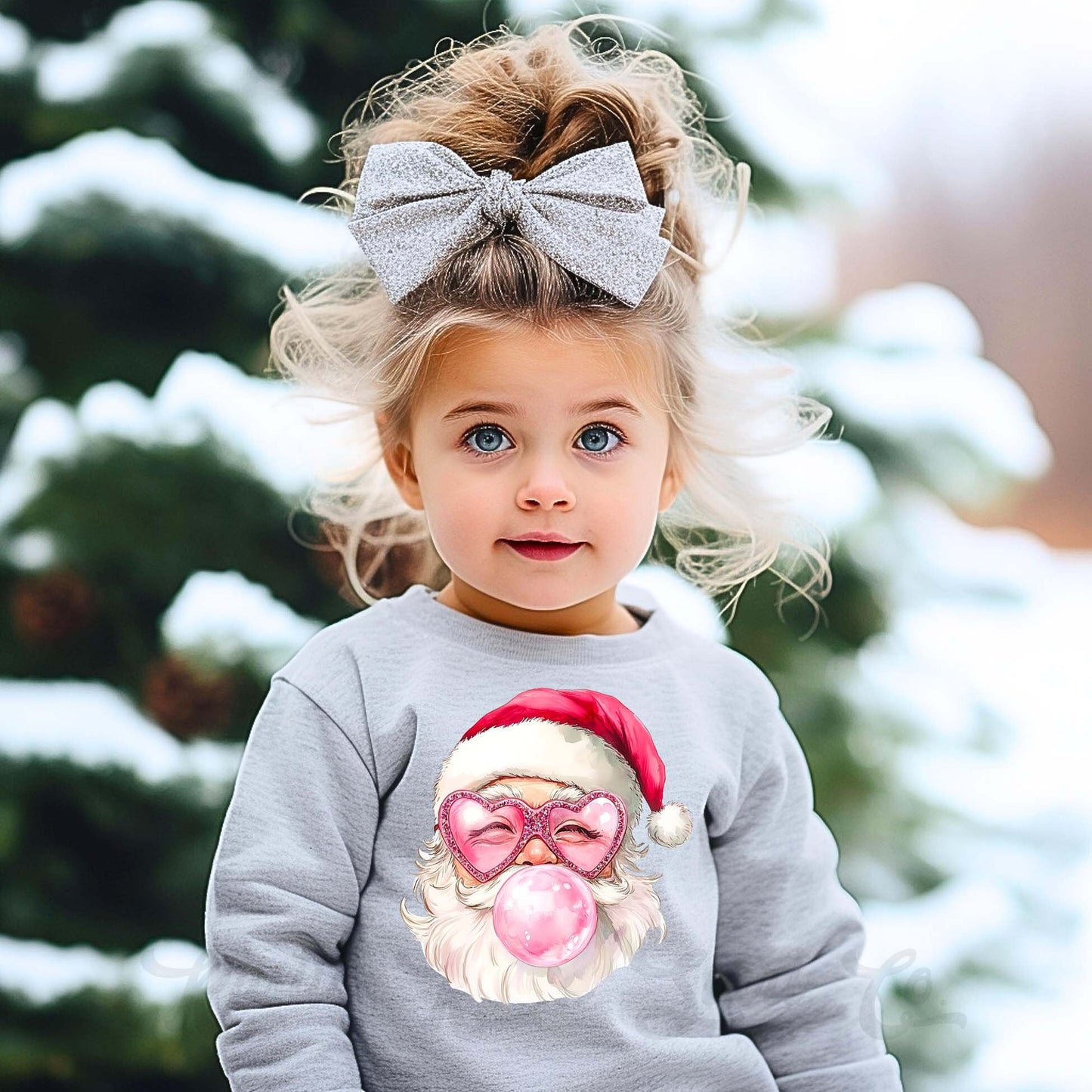 Girls Christmas Sweatshirt, Retro Santa Sweatshirt, Kids Matching Sweatshirt, Family Christmas Sweatshirt