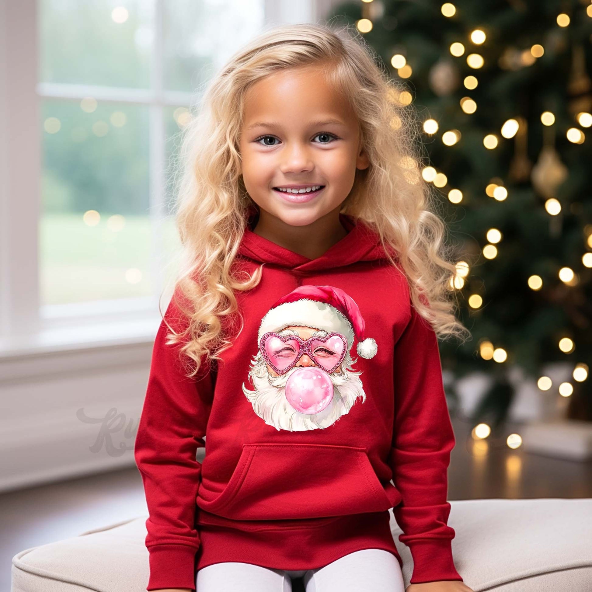 Girls Christmas Sweatshirt, Retro Santa Sweatshirt, Kids Matching Sweatshirt, Family Christmas Sweatshirt
