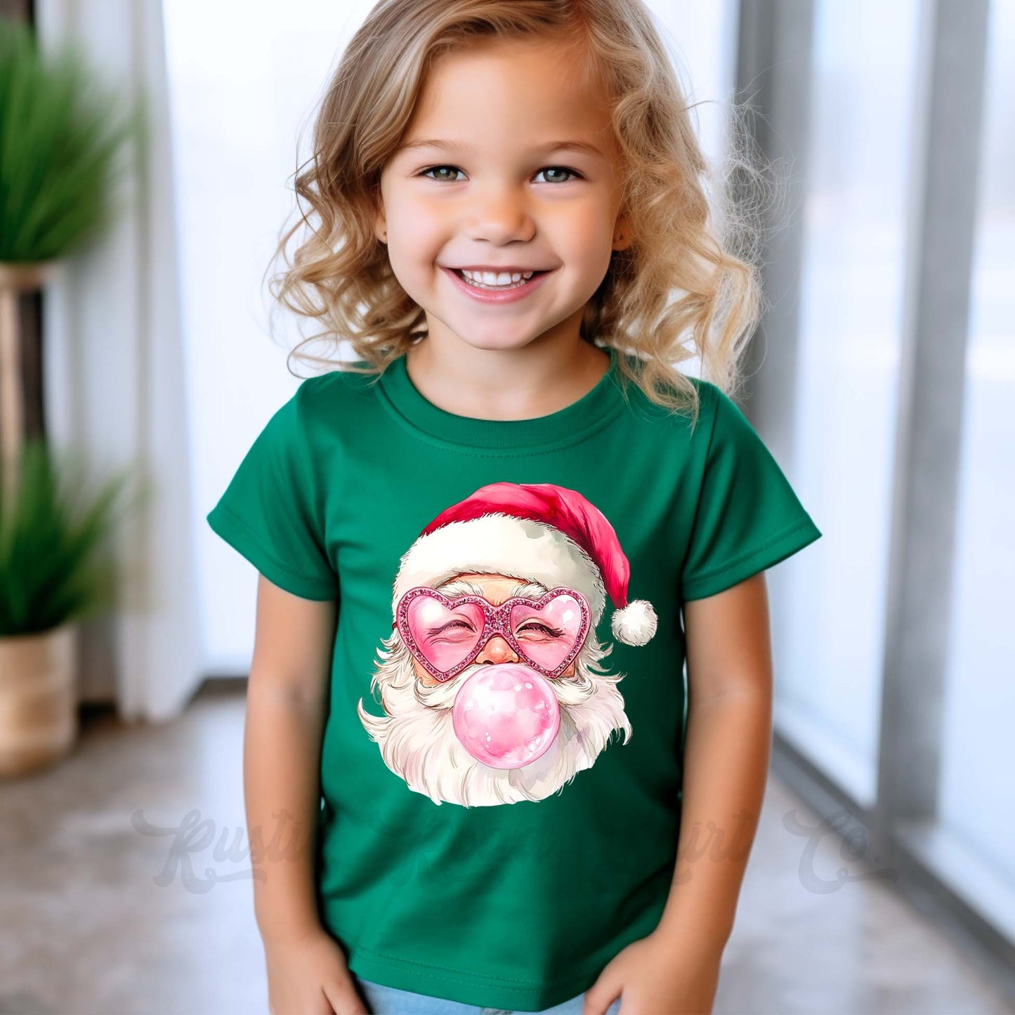 Girls Christmas Shirt, Retro Santa Shirt, Toddler Girl Christmas Shirt, Matching Girls Shirts,