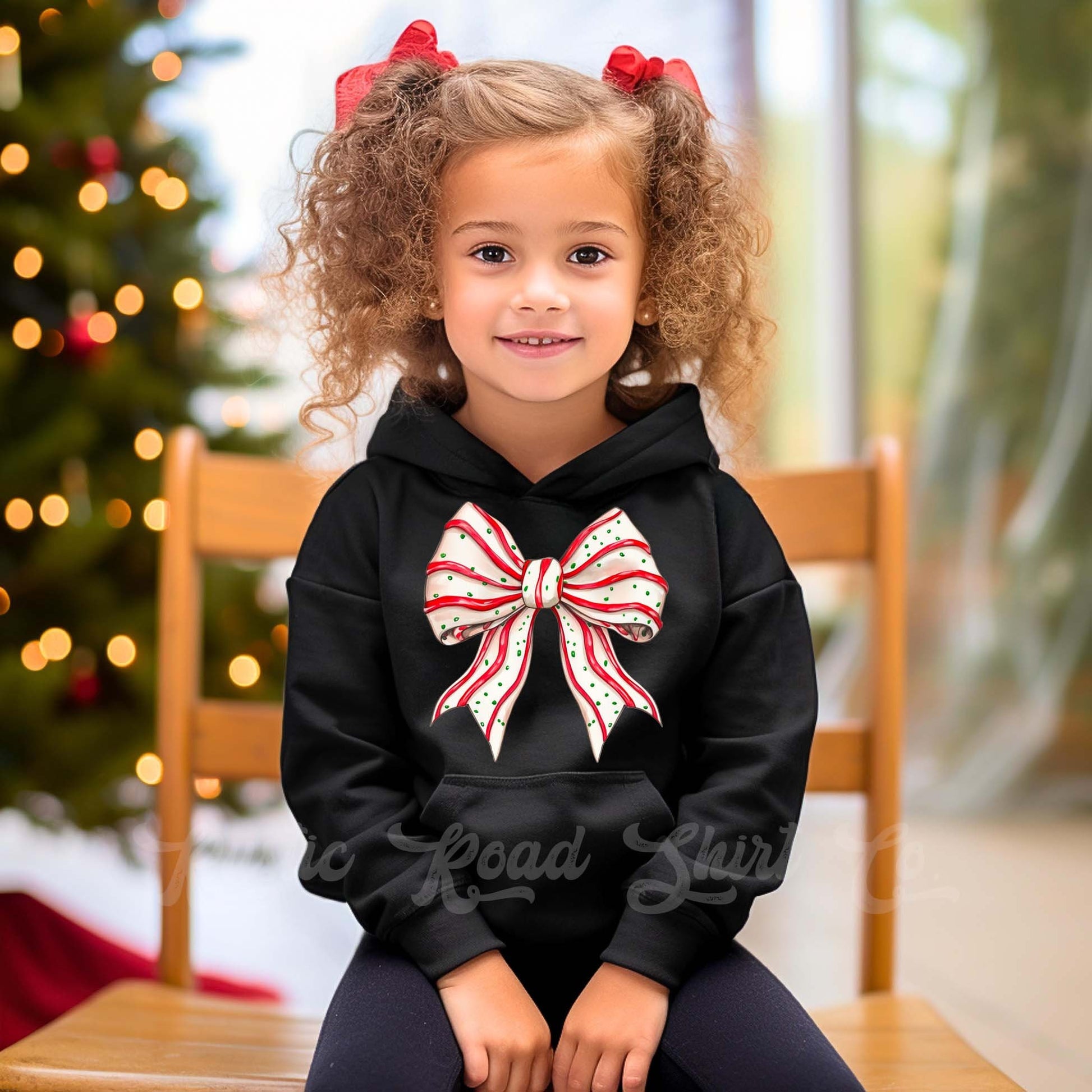 Girls Christmas Sweatshirt, Coquette Christmas Sweatshirt, Kids Matching Sweatshirt, Family Christmas Sweatshirt