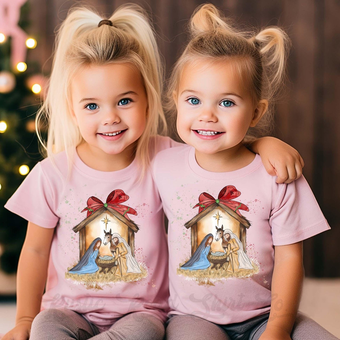 Girls Christmas Shirt, Jesus Christmas Shirt, Toddler Girl Christmas Shirt, Matching Girls Shirts,