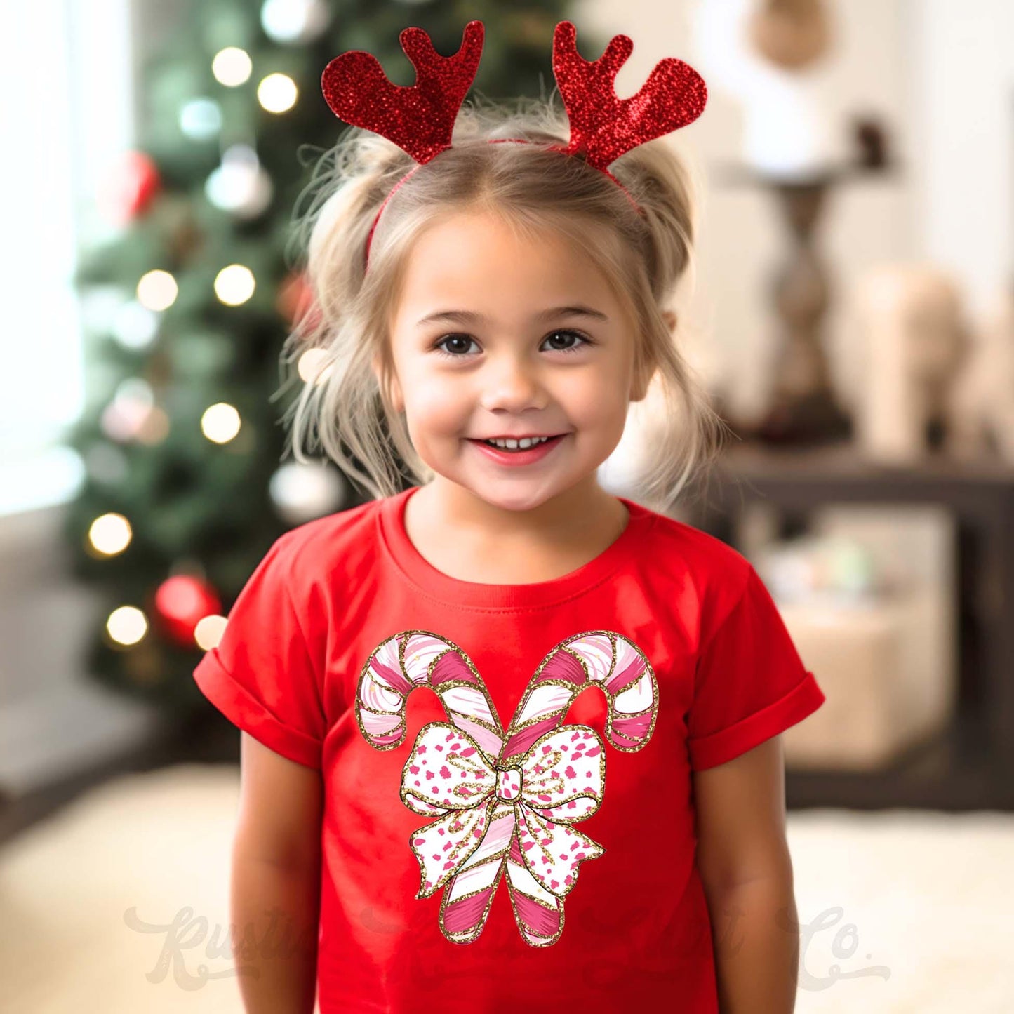 Girls Christmas Shirt, Coquette Christmas Shirt, Toddler Girl Christmas Shirt, Matching Girls Shirts,