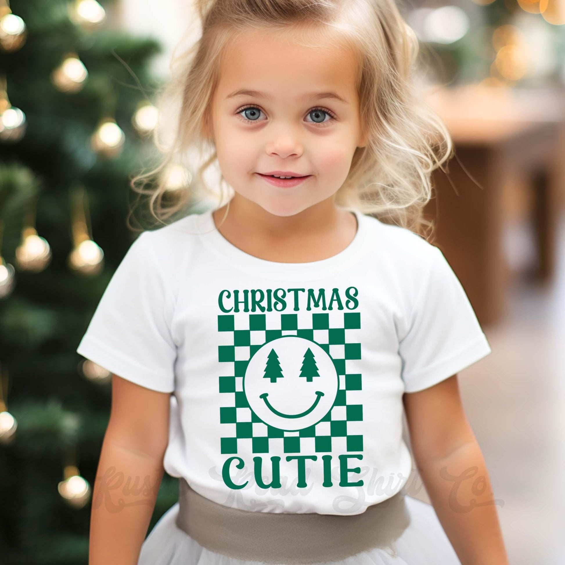 Girls Christmas Shirt, Christmas Cutie Shirt, Toddler Girl Christmas Shirt, Matching Girls Shirts,