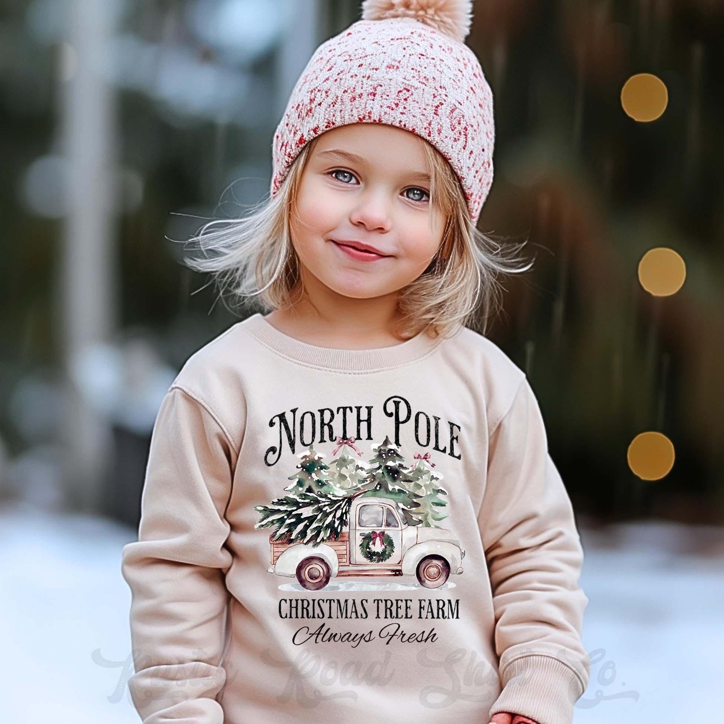 Girls Christmas Sweatshirt, Christmas Tree Farm Shirt, Kids Matching Sweatshirt, Family Christmas Sweatshirt