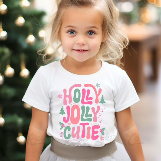 Holly Jolly Shirt, Girls Christmas Shirt