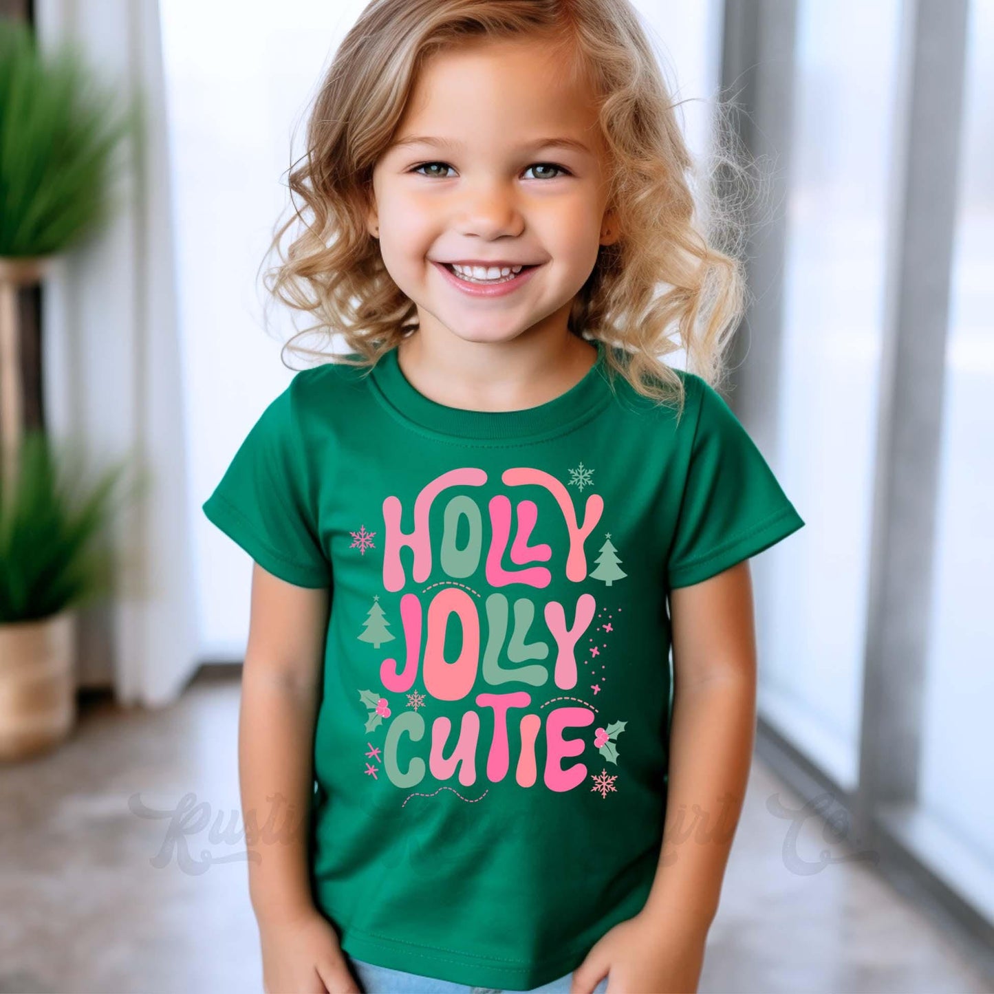 Girls Christmas Shirt, Holly Jolly Shirt, Toddler Girl Christmas Shirt, Matching Girls Shirts,