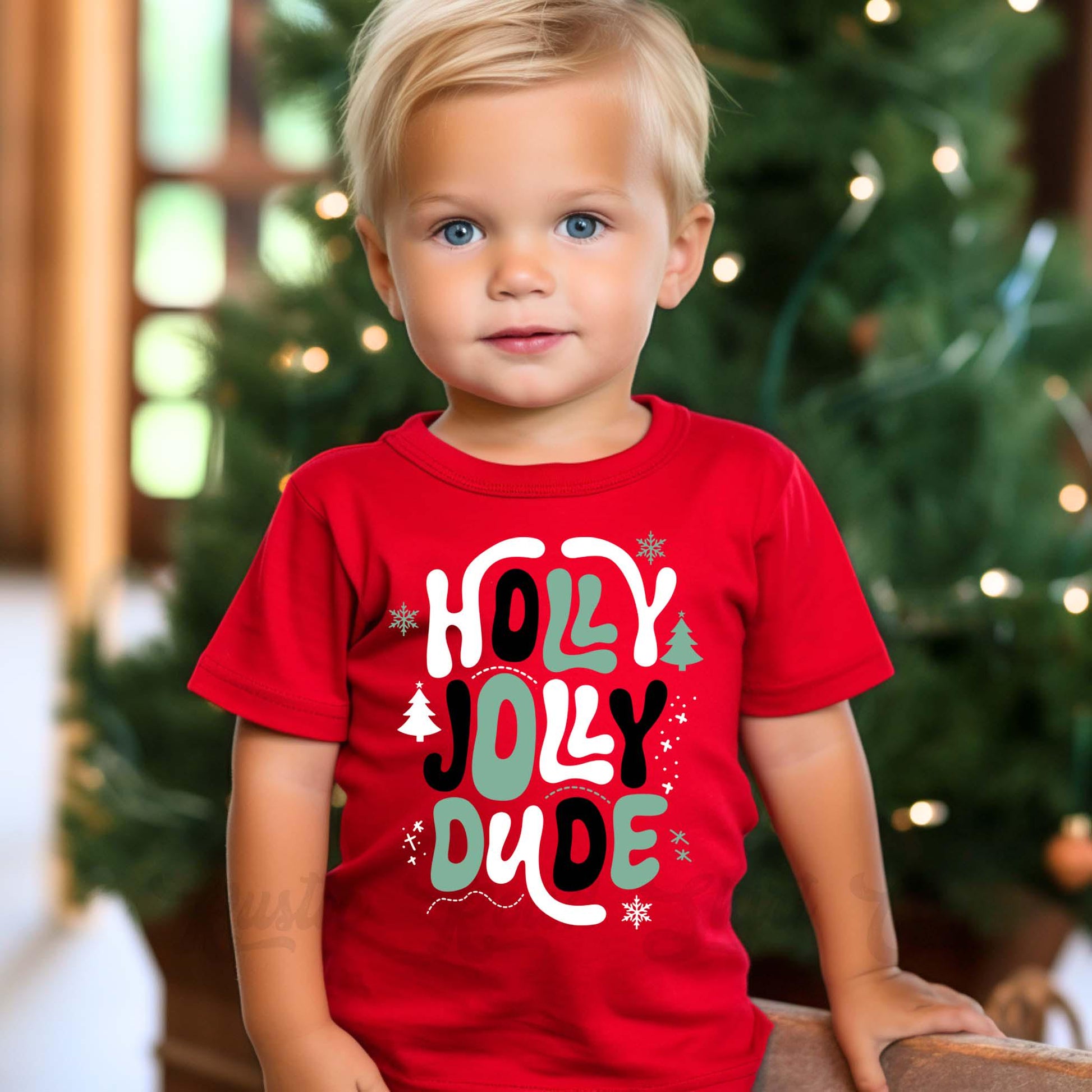 Boys Christmas Shirt, Holly Jolly Shirt, Toddler Boy Christmas Shirt, Matching Christmas Shirts,