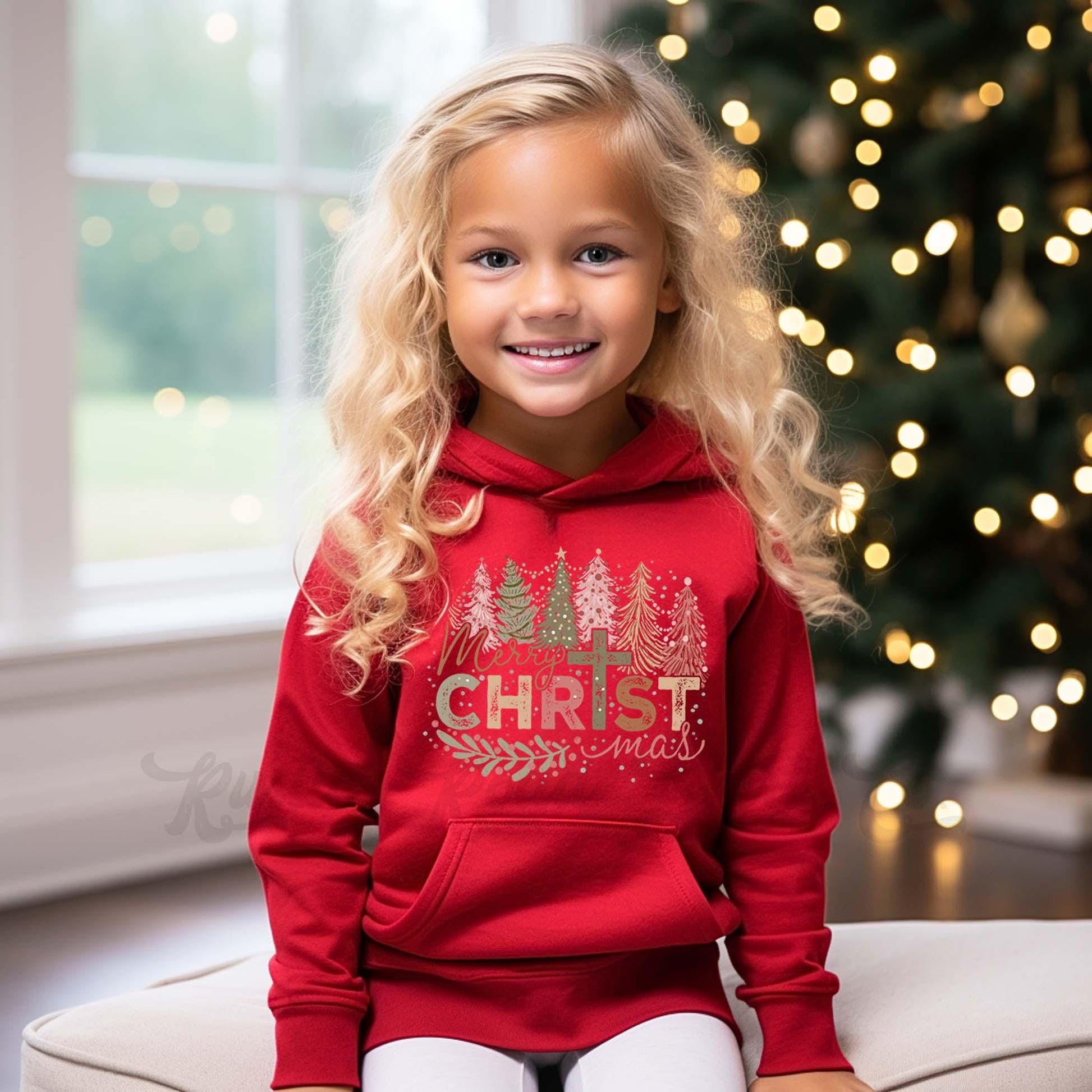 Girls Christmas Sweatshirt, Religious Christmas Shirt, Toddler Girl Christmas Shirt, Kids Matching Sweatshirt, Family Christmas Sweatshirt