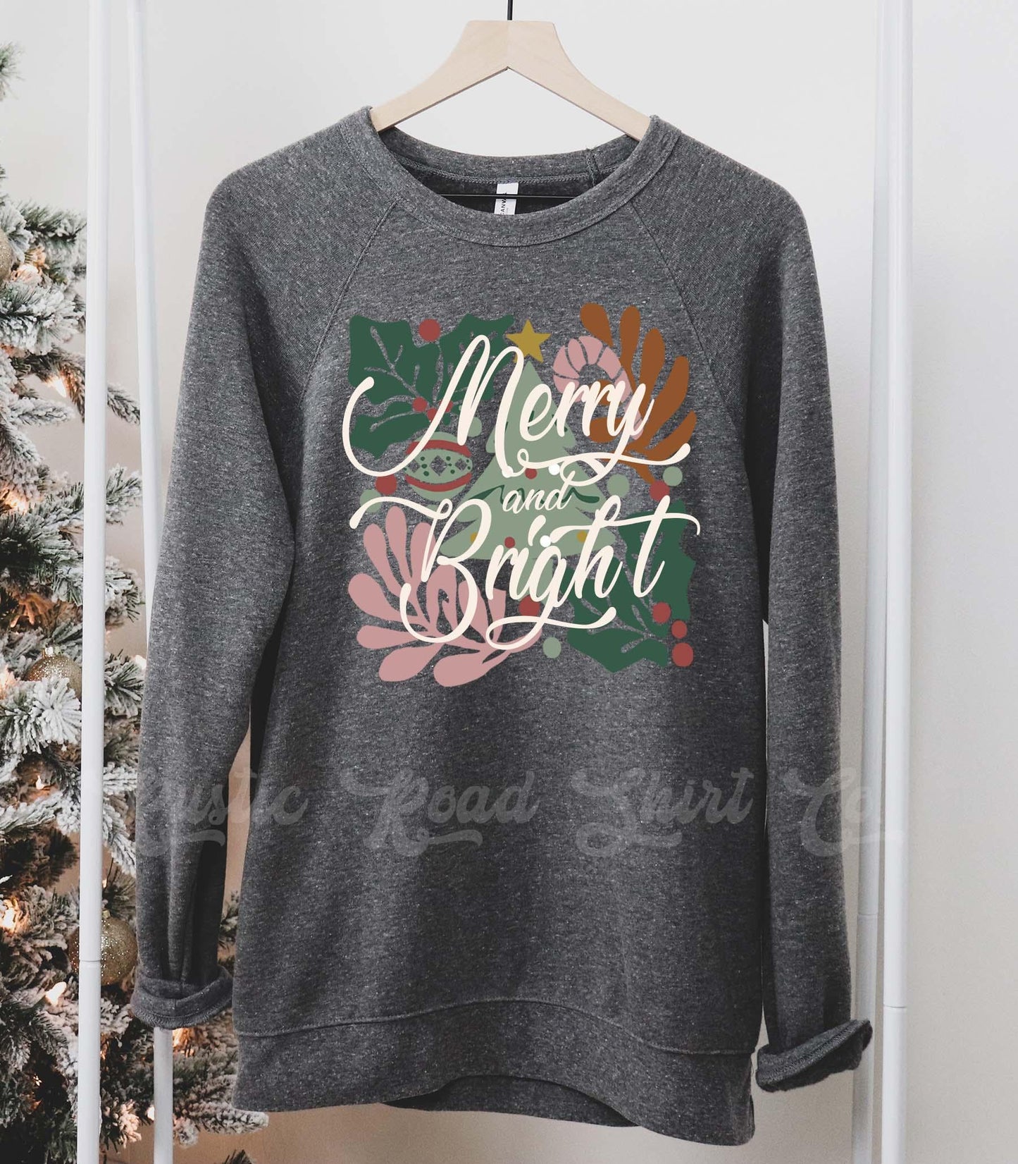Merry and Bright Sweatshirt, Christmas Sweatshirt, Holiday Sweater, Family Christmas Sweatshirt