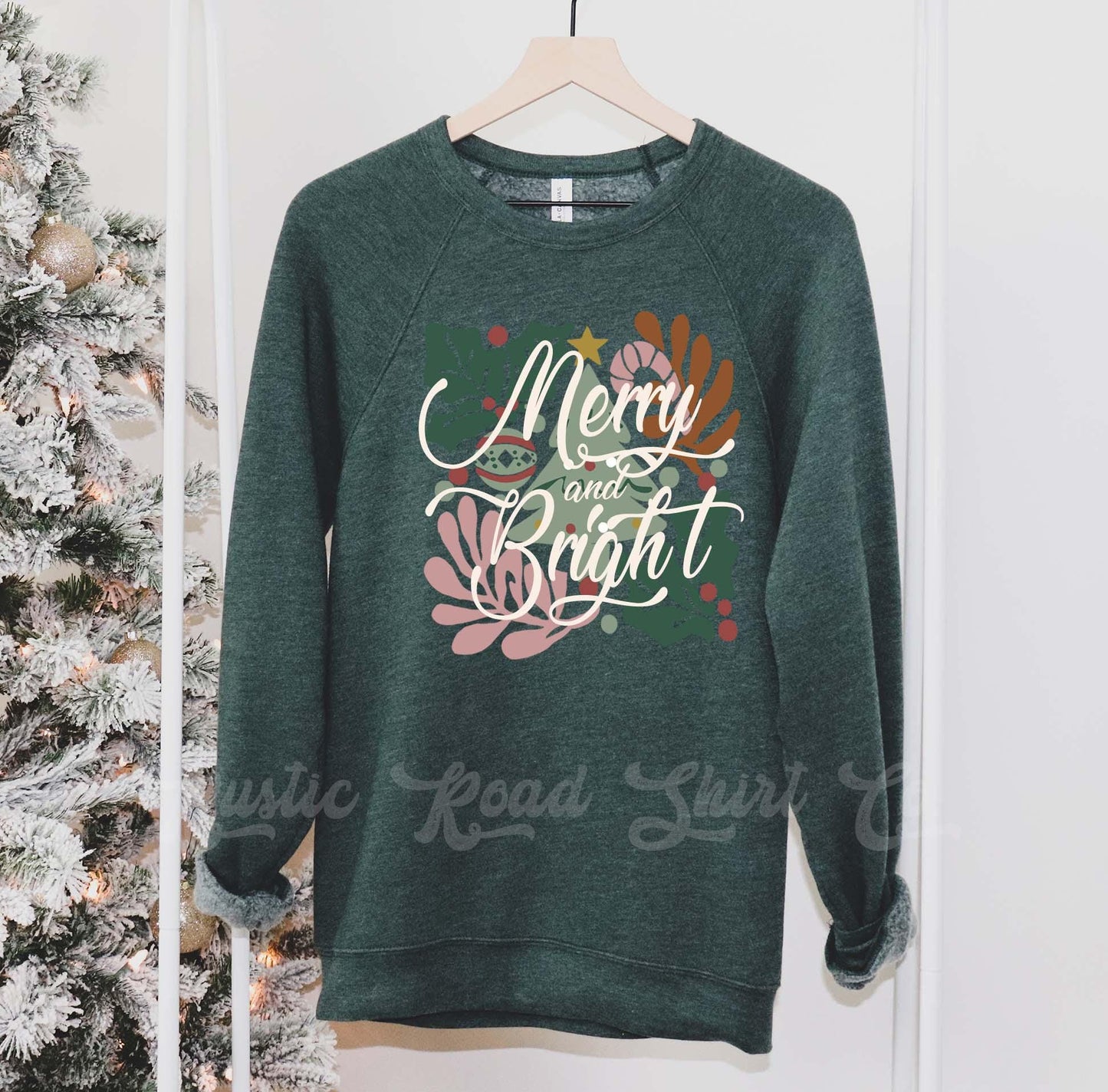 Merry and Bright Sweatshirt, Christmas Sweatshirt, Holiday Sweater, Family Christmas Sweatshirt