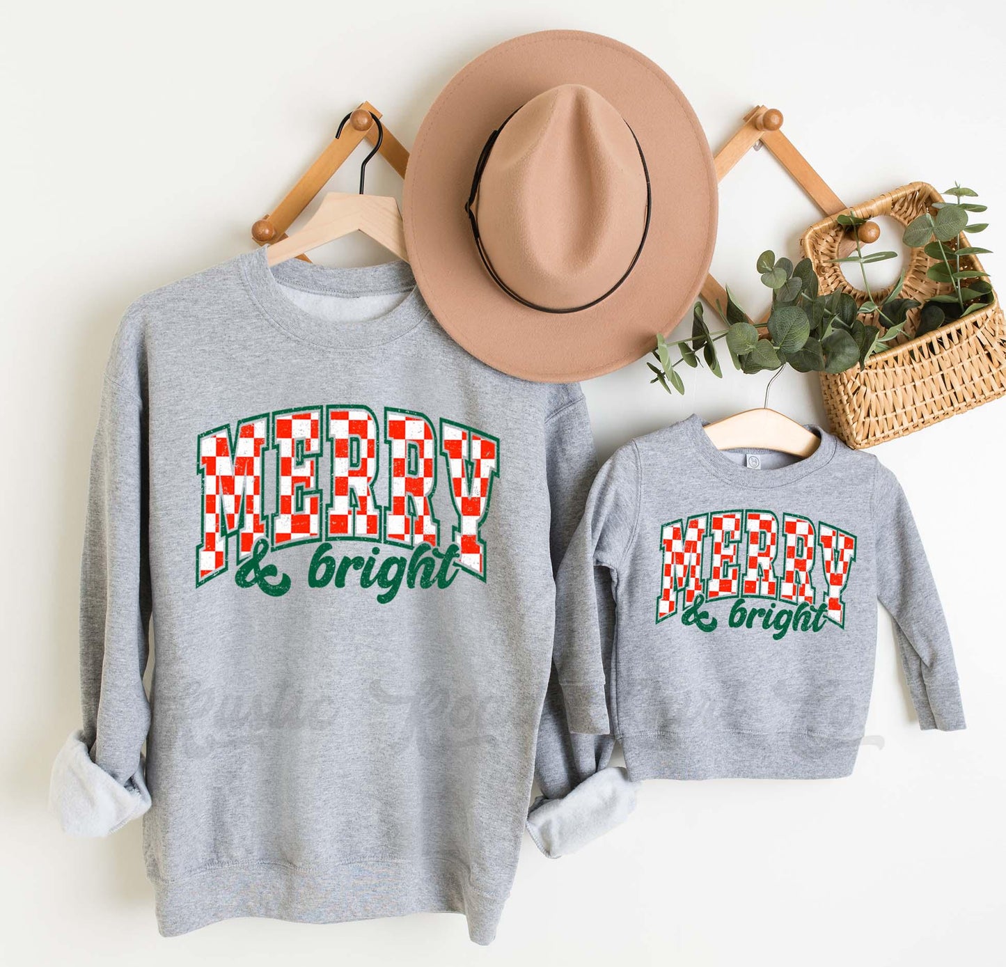 Merry and Bright Sweatshirt, Christmas Sweatshirt, Holiday Sweater, Family Christmas Sweatshirt
