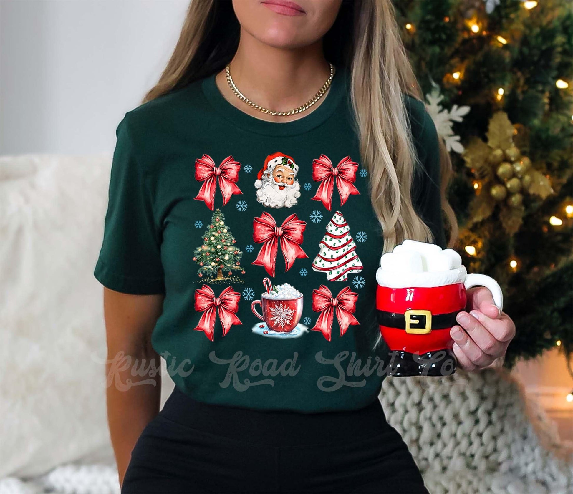 Coquette Christmas Shirt, Matching Family Christmas Shirts, Christmas Tee, Holiday Shirt, Women's Christmas,