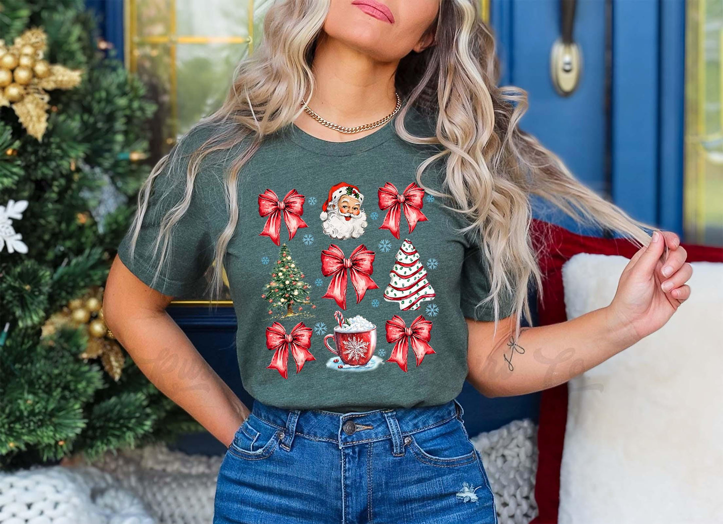 Coquette Christmas Shirt, Matching Family Christmas Shirts, Christmas Tee, Holiday Shirt, Women's Christmas,