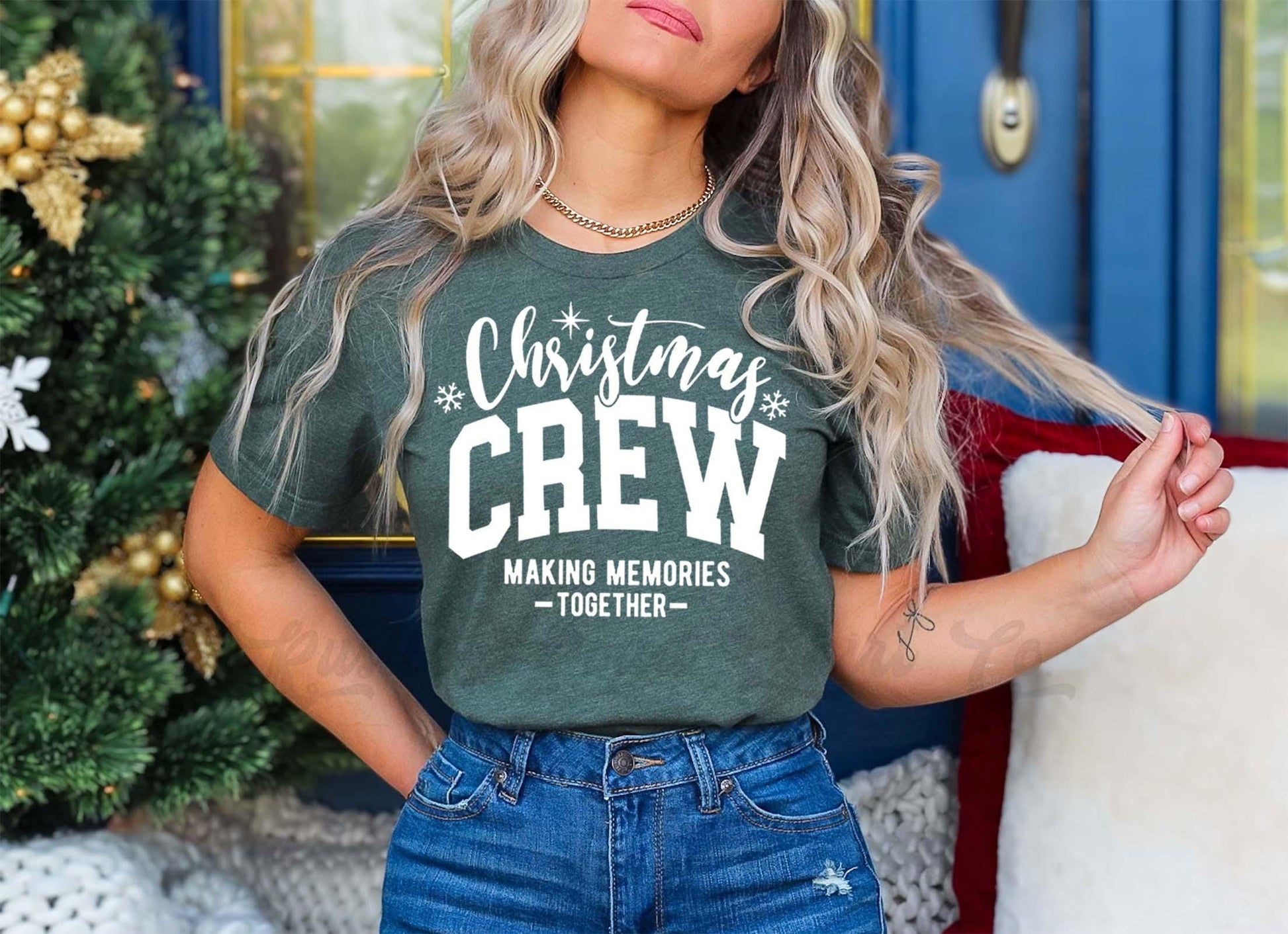 Christmas Crew Shirt, Matching Family Christmas Shirts, Christmas Tee, Holiday Shirt, Women's Christmas,