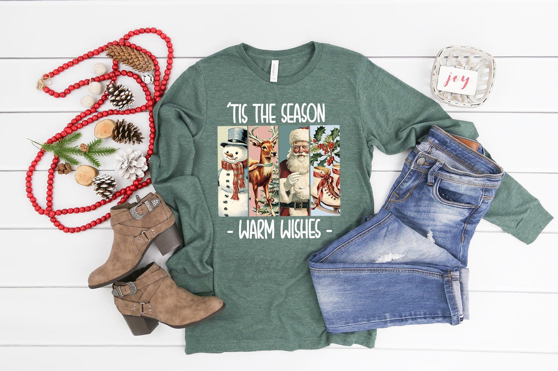 Tis The Season Shirt, Retro Santa Shirt, Matching Christmas Shirts, Family Christmas Shirts,