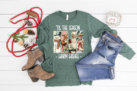 Tis The Season Shirt, Retro Santa Shirt, Matching Christmas Shirts, Family Christmas Shirts,