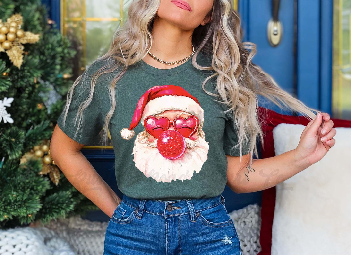 Retro Santa Shirt, Vintage Christmas Shirt, Christmas Tee, Holiday Shirt, Women's Christmas,