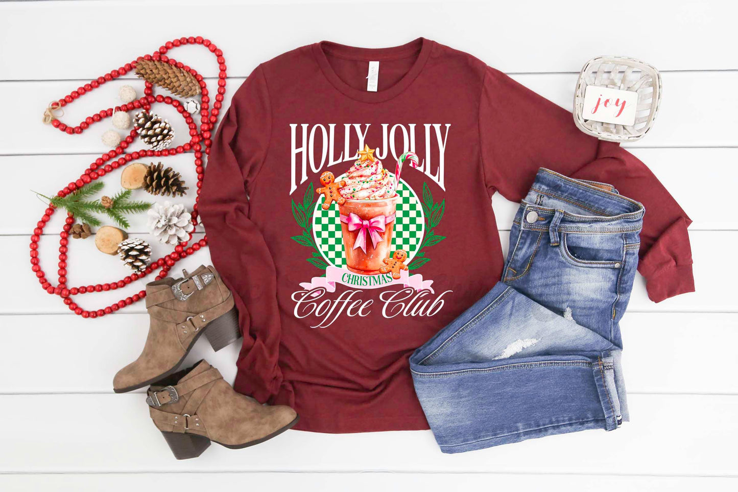 Holly Jolly Christmas Shirt, Christmas Long Sleeve Shirt, Matching Christmas Shirts, Family Christmas Shirts,