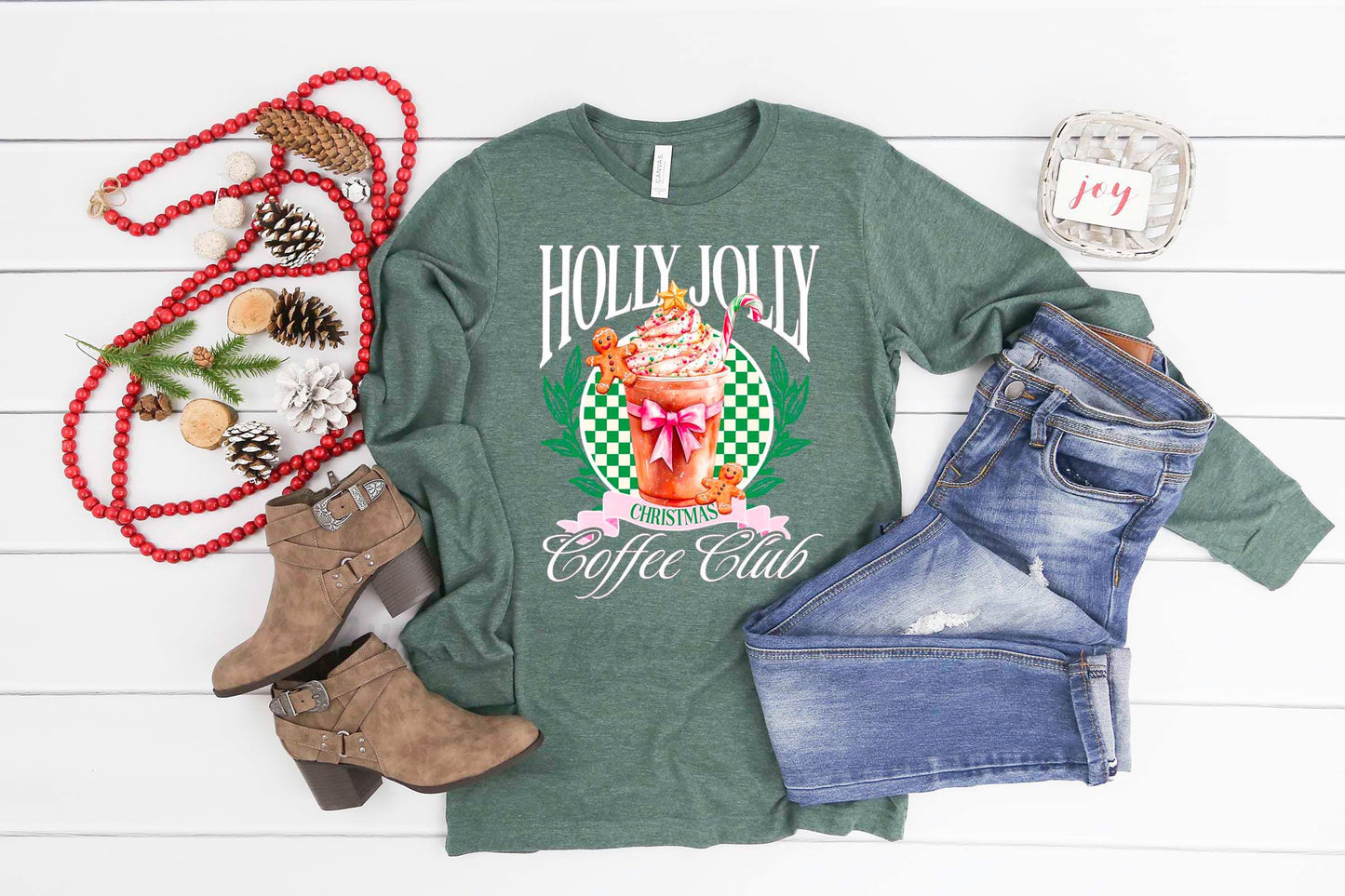 Holly Jolly Christmas Shirt, Christmas Long Sleeve Shirt, Matching Christmas Shirts, Family Christmas Shirts,