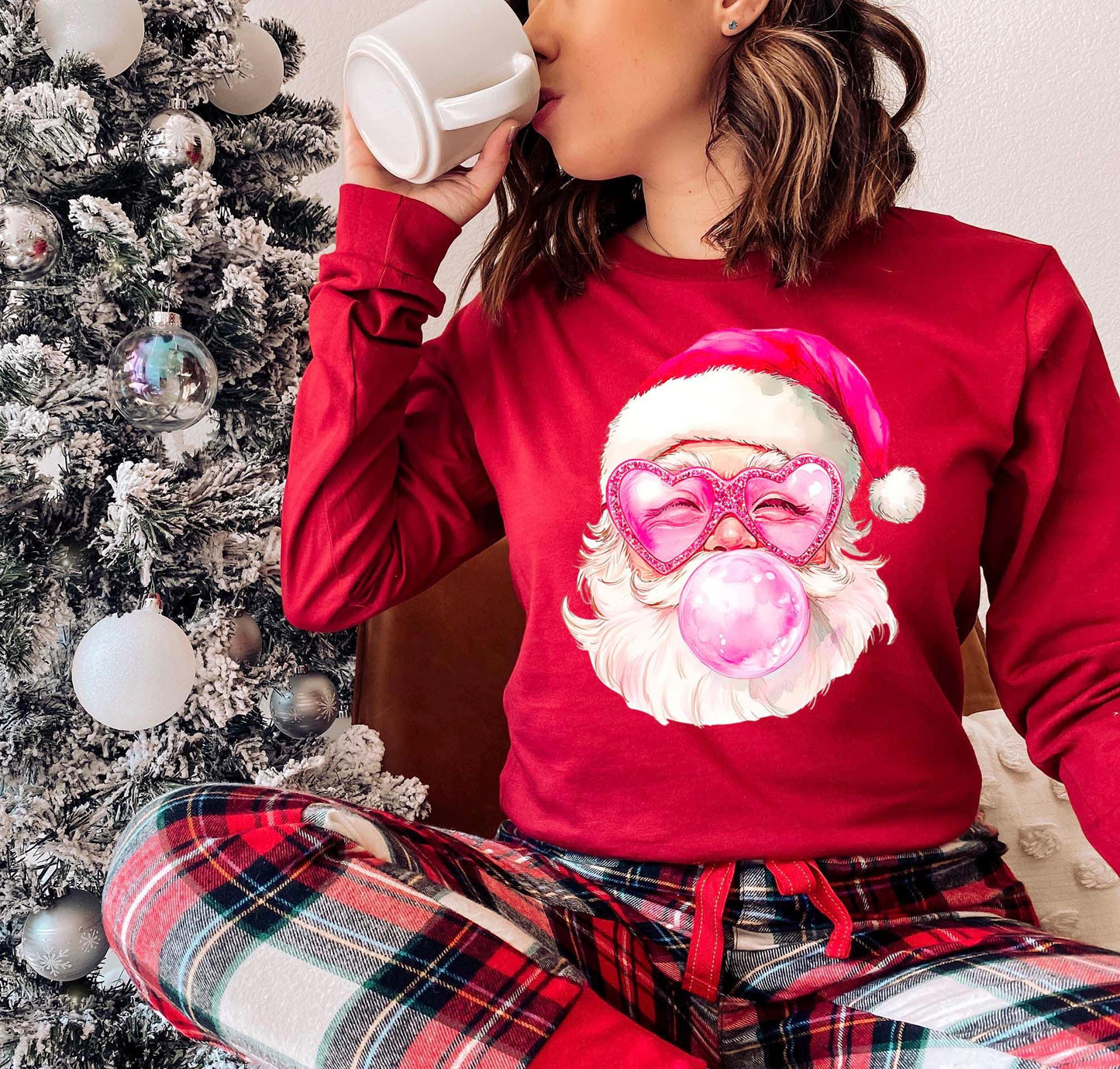 Retro Santa Shirt, Christmas Long Sleeve Shirt, Matching Christmas Shirts, Family Christmas Shirts,