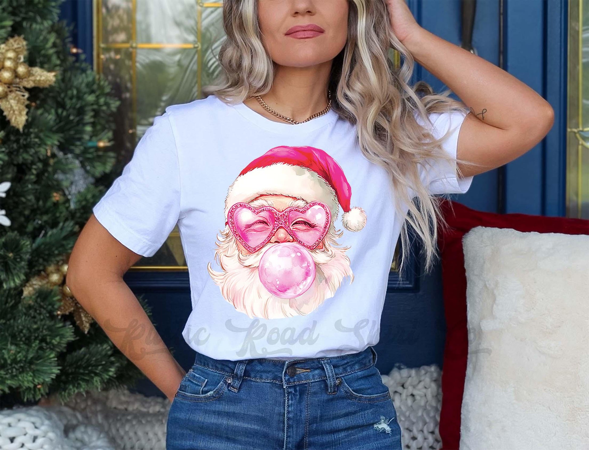 Retro Santa Shirt, Vintage Christmas Shirt, Christmas Tee, Holiday Shirt, Women's Christmas,