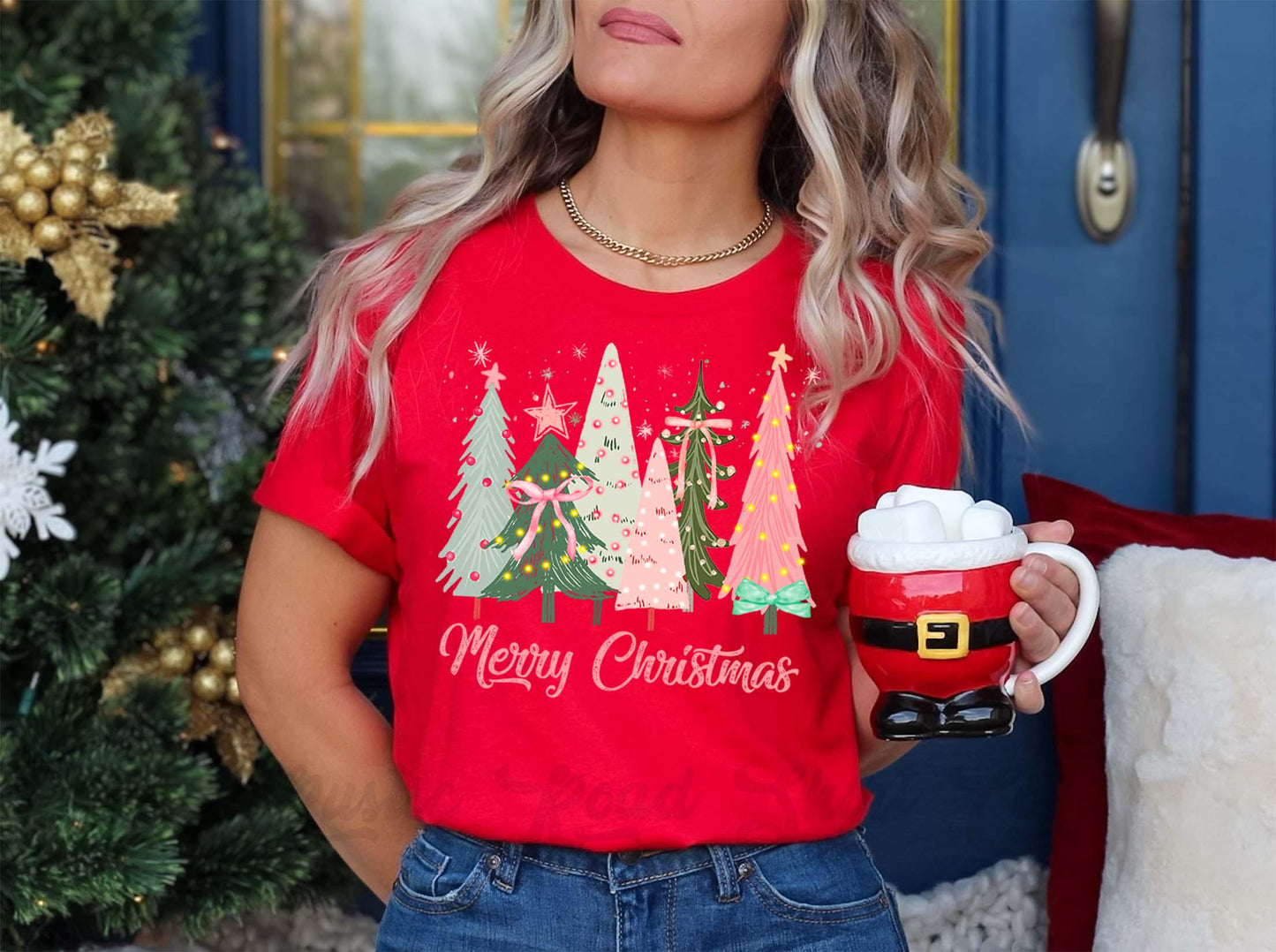 Merry Christmas Shirt, Coquette Christmas Shirt, Christmas Tee, Holiday Shirt, Women's Christmas,