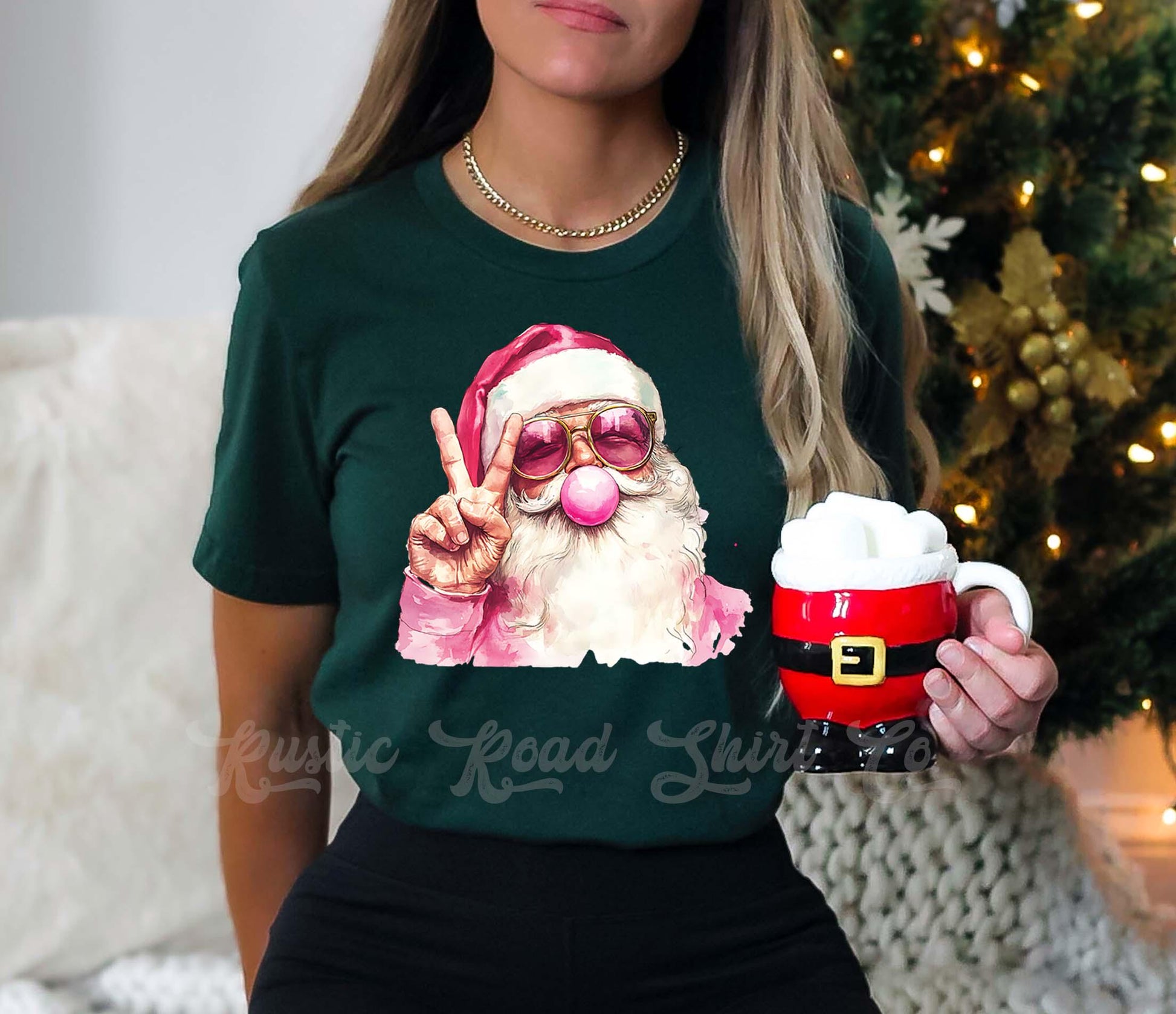 Retro Santa Shirt, Vintage Christmas Shirt, Christmas Tee, Holiday Shirt, Women's Christmas,
