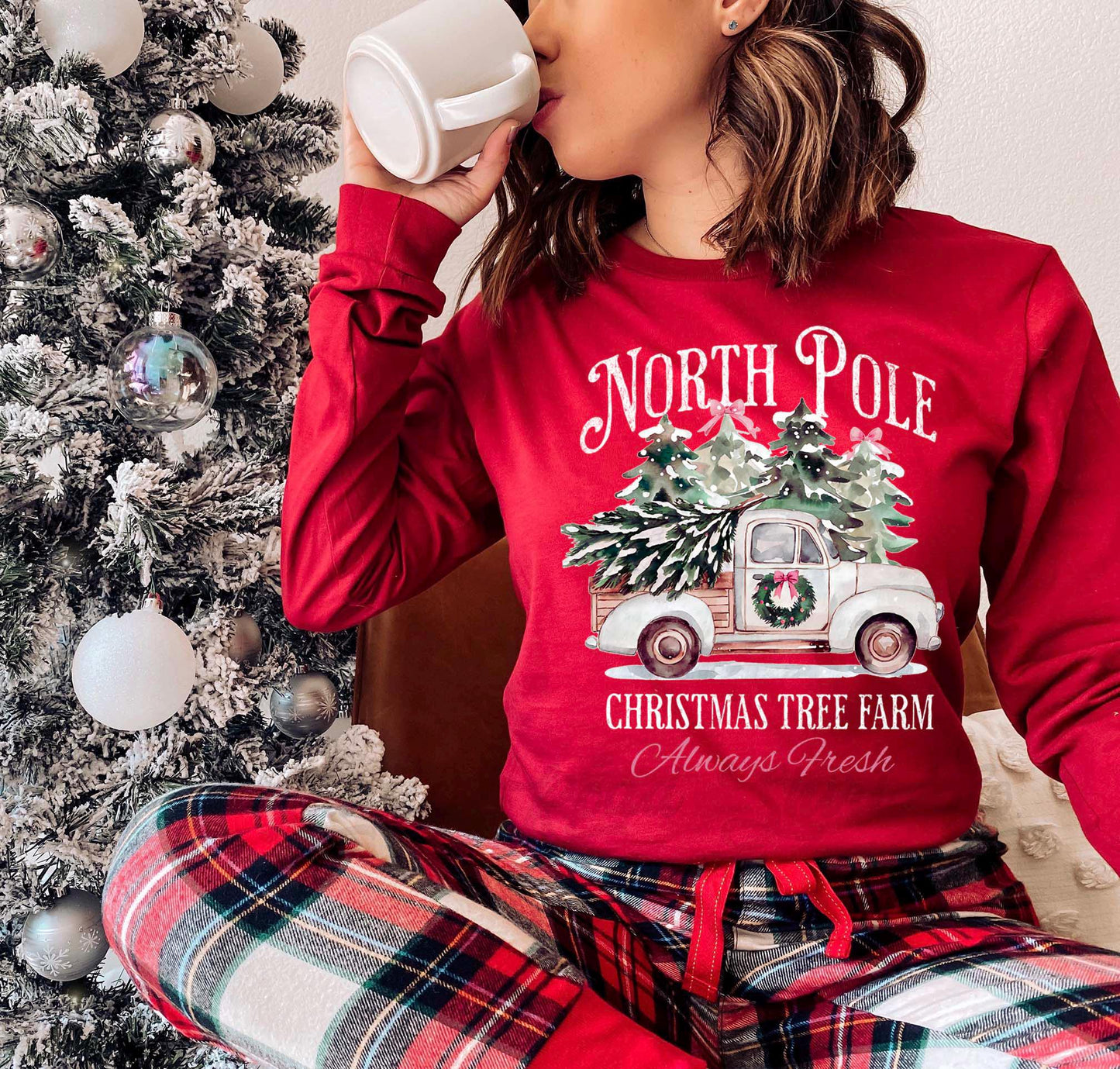 North Pole Shirt, Christmas Long Sleeve Shirt, Matching Christmas Shirts, Family Christmas Shirts,