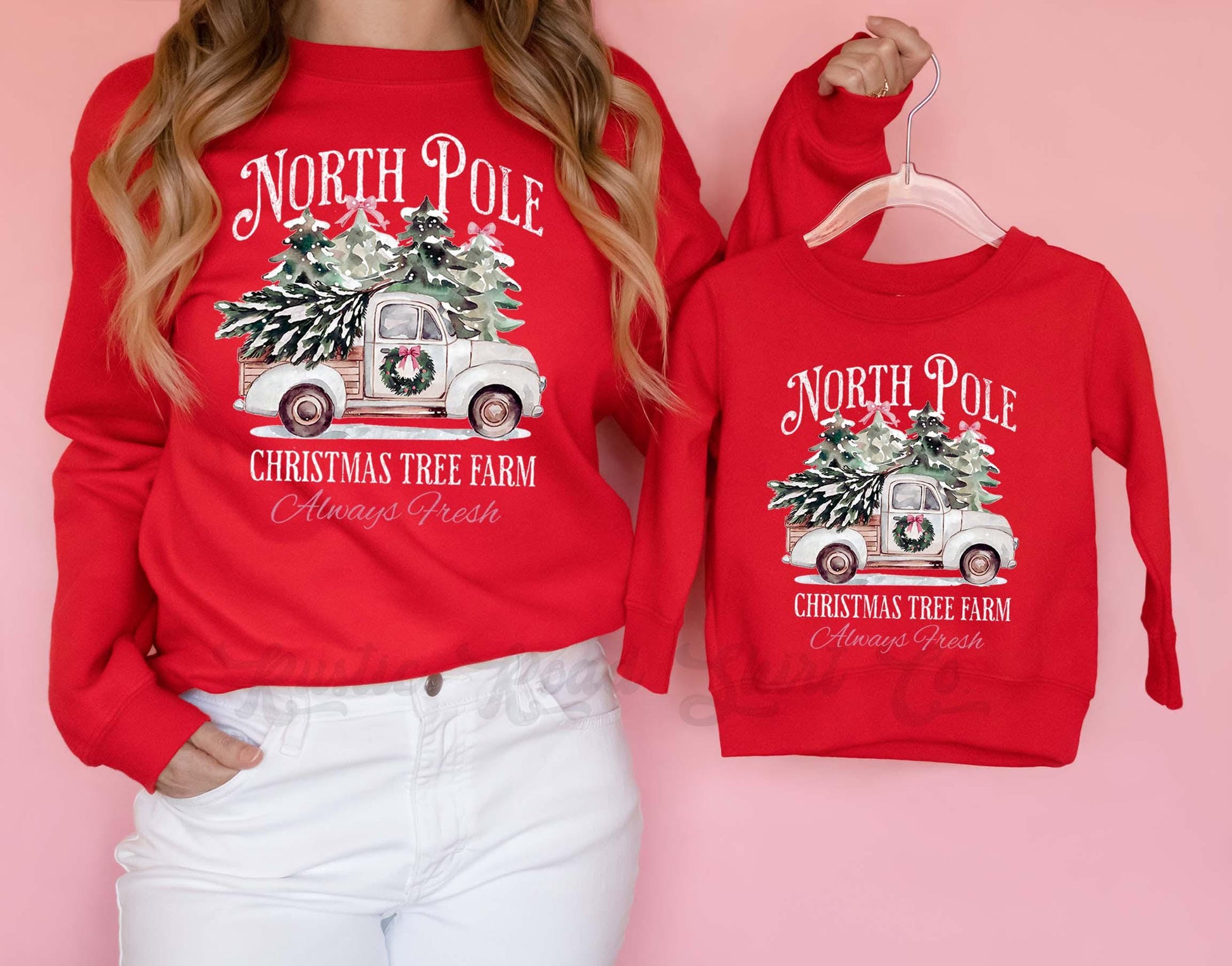 North Pole Shirt, Girls Christmas Sweatshirt, Holiday Sweater, Family Christmas Sweatshirt