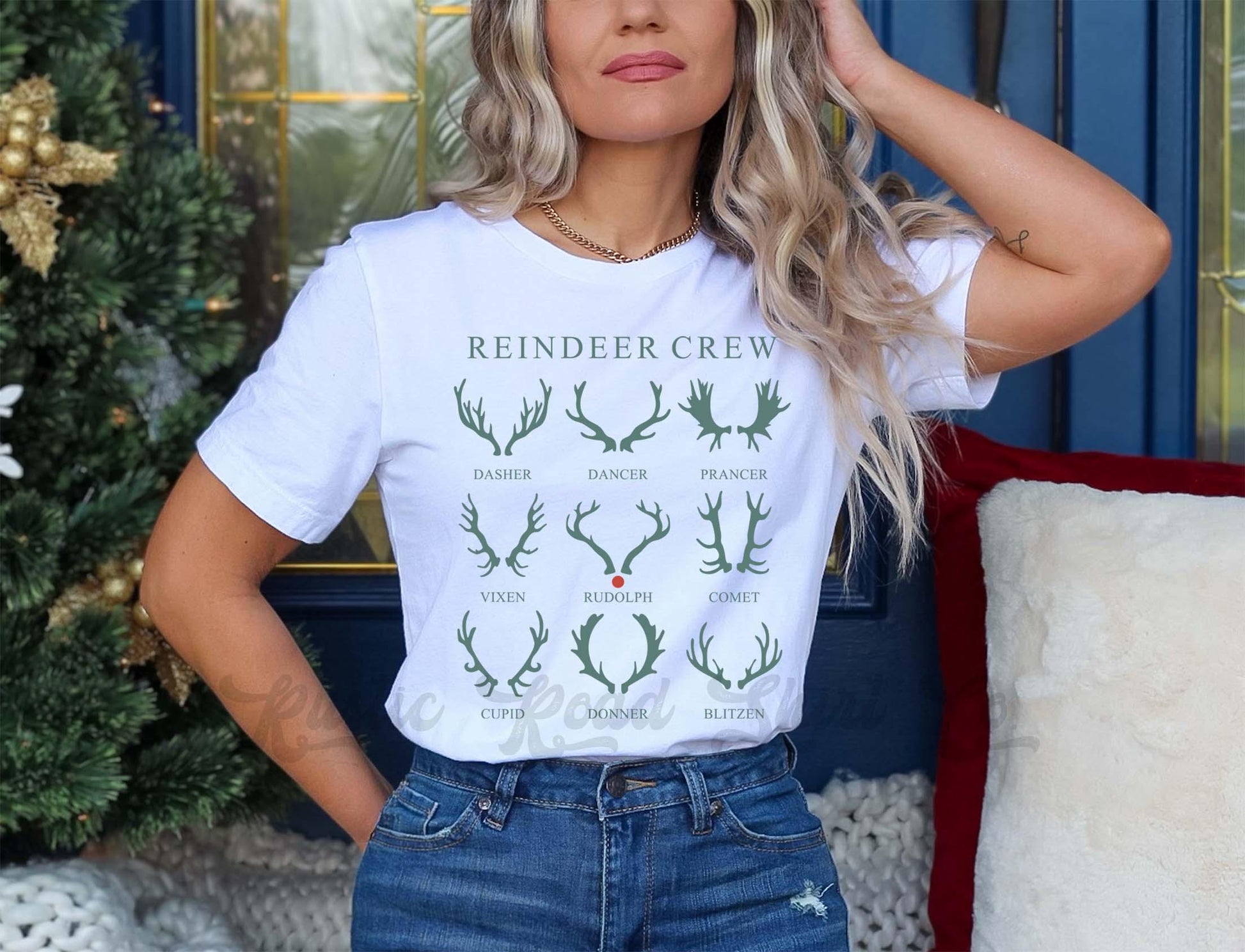 Reindeer Crew Shirt, Vintage Christmas Shirt, Christmas Tee, Holiday Shirt, Women's Christmas,