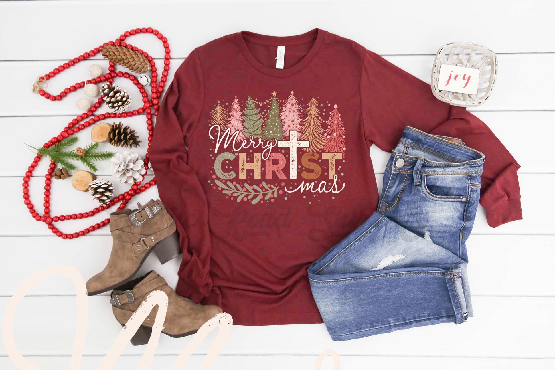 Christmas Long Sleeve Shirt, Jesus Christmas T-shirt, Matching Christmas Shirts, Family Christmas Shirts,